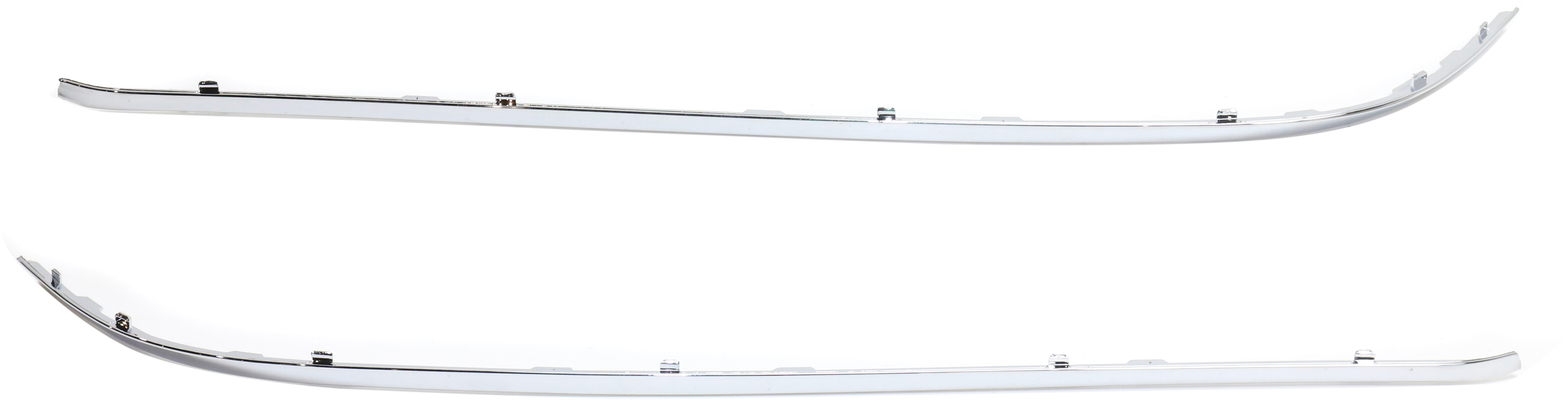AM 7 SERIES 6-8 REAR BUMPER MOLDING RH AND LH Outer Chrome SKU SET REPB763727 Partslink BM1139100 BM1138100 OEM 51127135588-51127135587