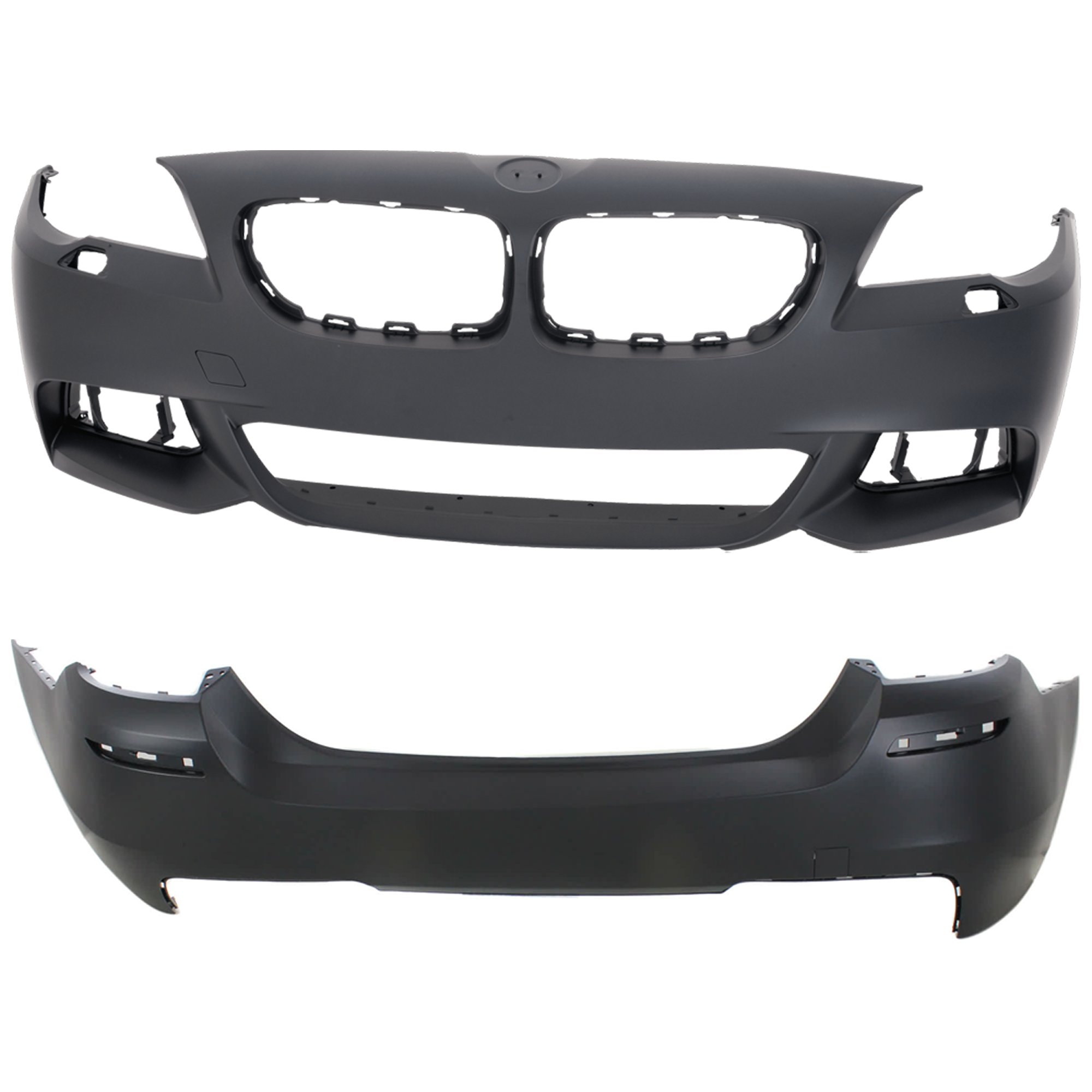 AM 5 SERIES 14-16 FRONT AND REAR BUMPER COVER Primed w M Pkg w o mounting bracket s and parking aid sensor holes SKU SET REPBM010344P B
