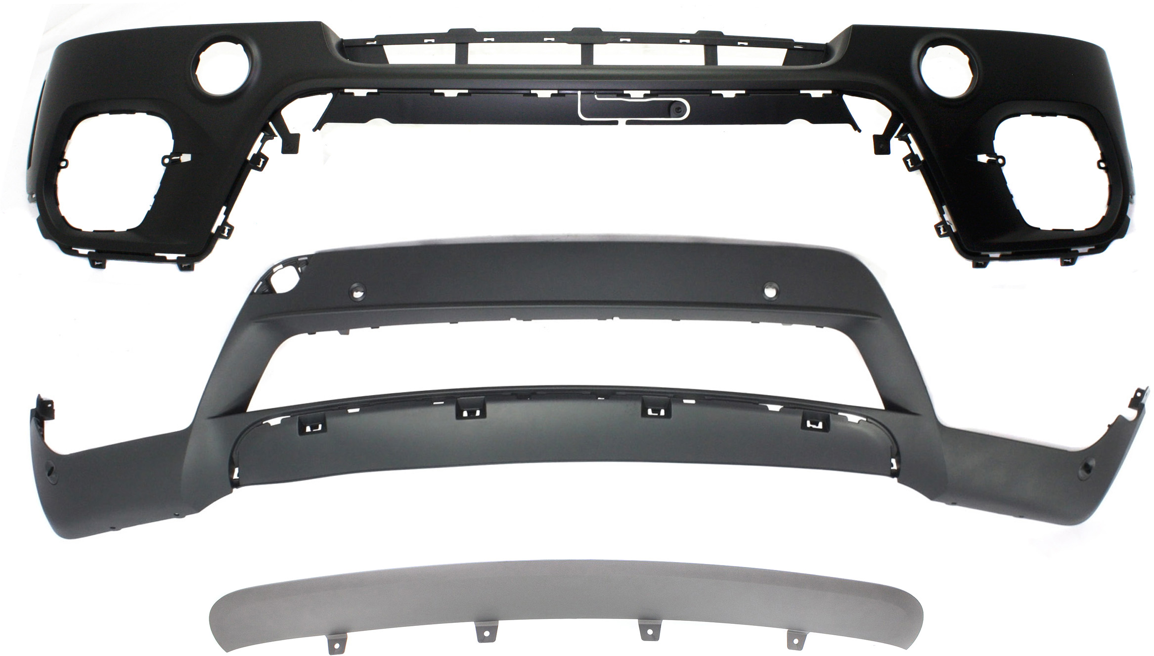 AM X5-11-13 BUMPER COVER Set of 3 Front Upper and Lower w o M Pkg Exc. M Model SKU SET REPBM010350-3 Partslink BM1000281 BM1009100 OEM 51117222718-51117222382 PFM 51