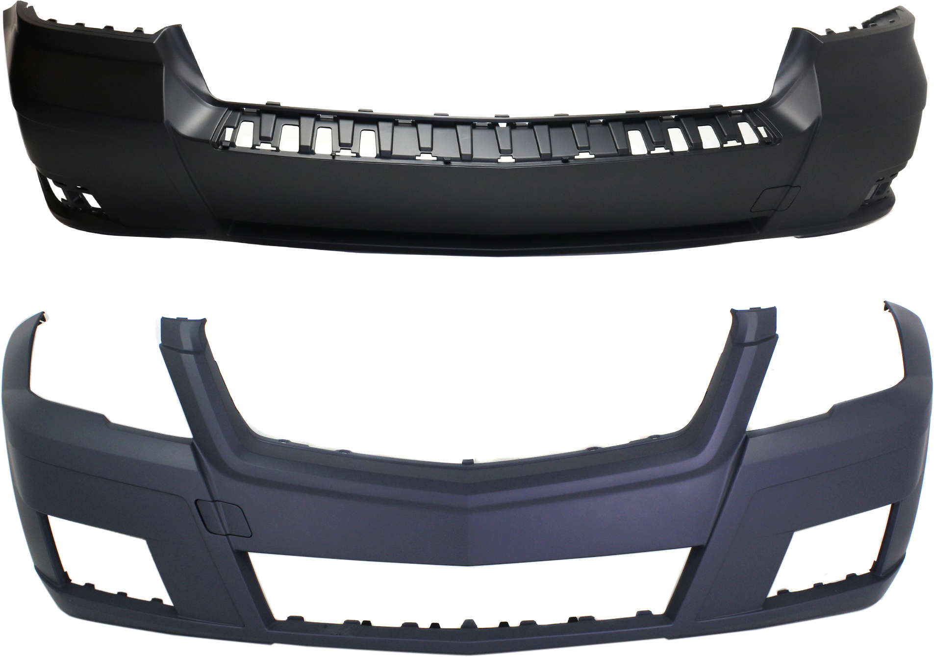 AM GLK350-10-12 FRONT AND REAR BUMPER COVER Prmd w o AMG Styling OOR Pkgs w o Parktronic Holes SKU SET REPBZ010323P 2 Partslink MB1000331 MB1100280 OEM 2048851425-20488515259999