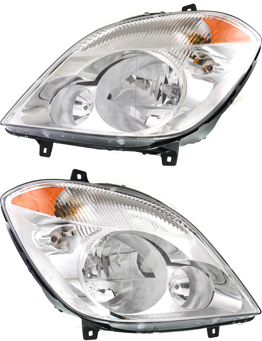 AM MERCEDES BENZ SPRINTER 10-13 HEAD LAMP RH AND LH Assembly Halogen CAPA SKU SET REPBZ100107Q Partslink MB2503191C MB2502191C OEM 9068201661-9068201561