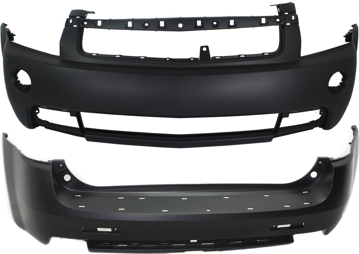 AM EQUINOX 08-09 FRONT AND REAR BUMPER COVER Primed w Sport Model SKU SET REPC010384P 2 Partslink GM1000866 GM1100825 OEM 1-912-094-919-120-950