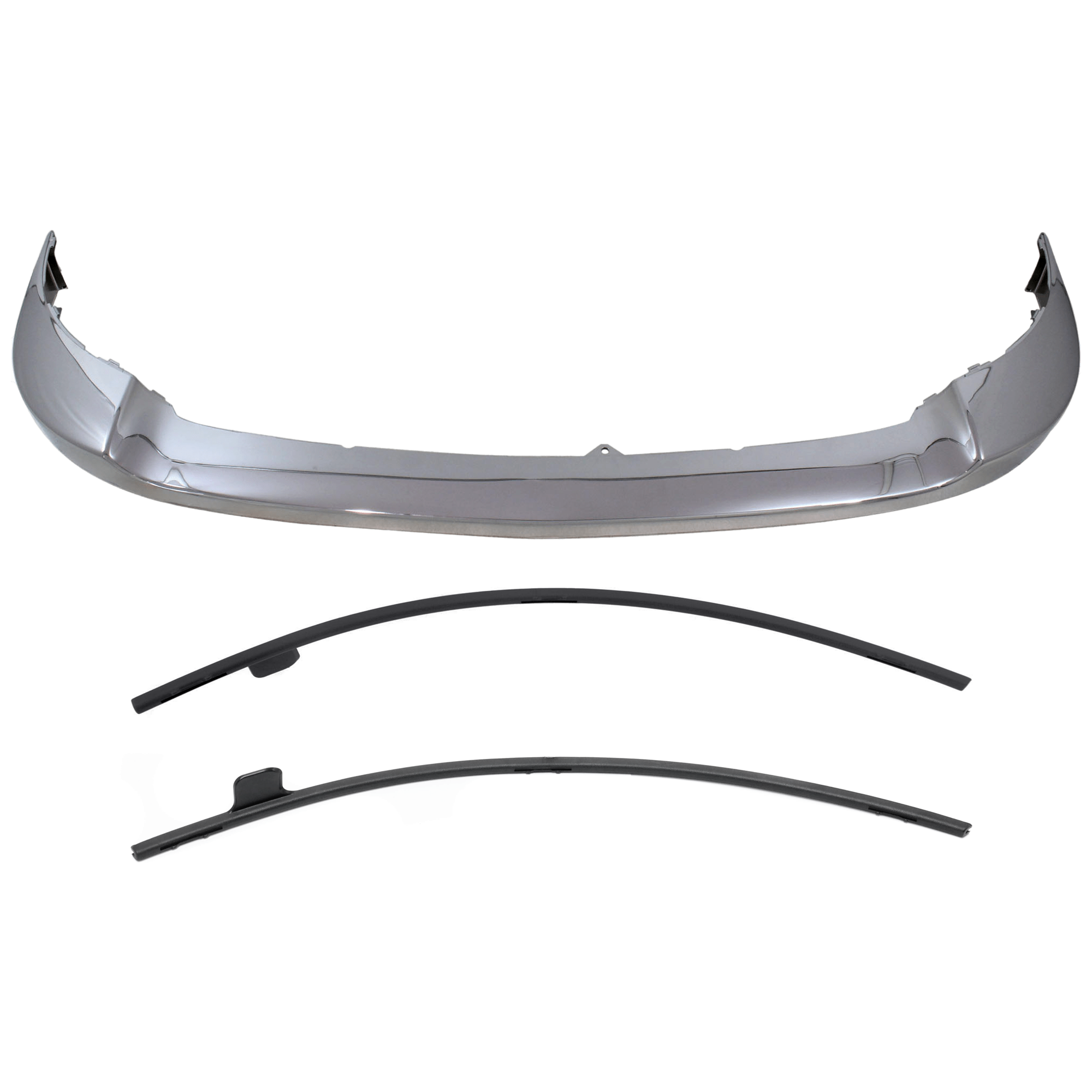 AM SILVERADO 2500 HD 3500 HD 11-14 FRONT BUMPER MOLDING RH AND LH Upper Set of 3 SKU SET REPC010396 A Partslink GM1014106 GM1088178 GM1089178 OEM 25883355-25883358-25883359