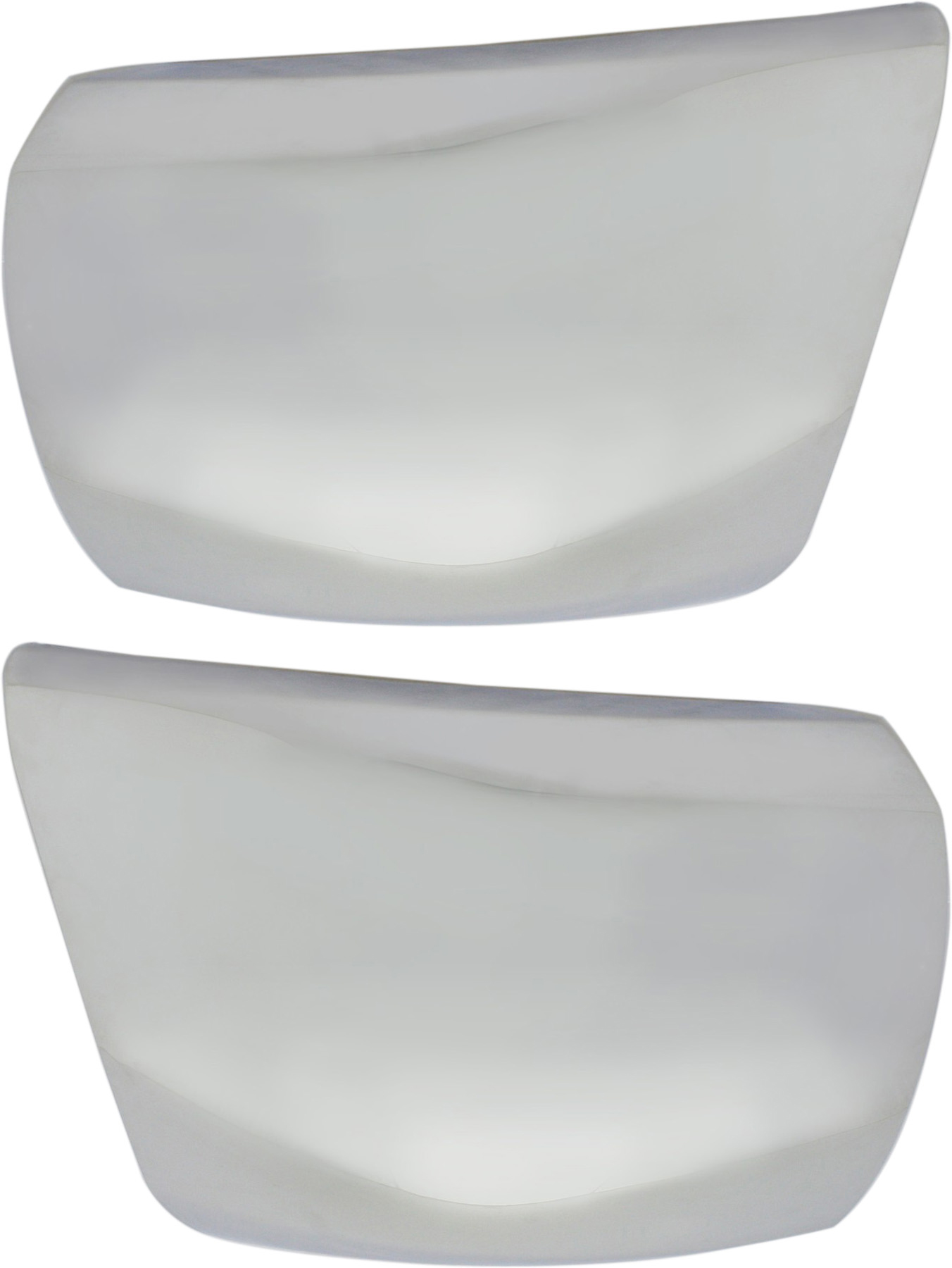 AM SILVERADO 1500-12-13 FRONT BUMPER END RH and LH Chrome Plastic Face Bar Cap w o Fog Lamps SKU SET REPC011109 Partslink GM1005157 GM1004157 OEM 22796187-22796186