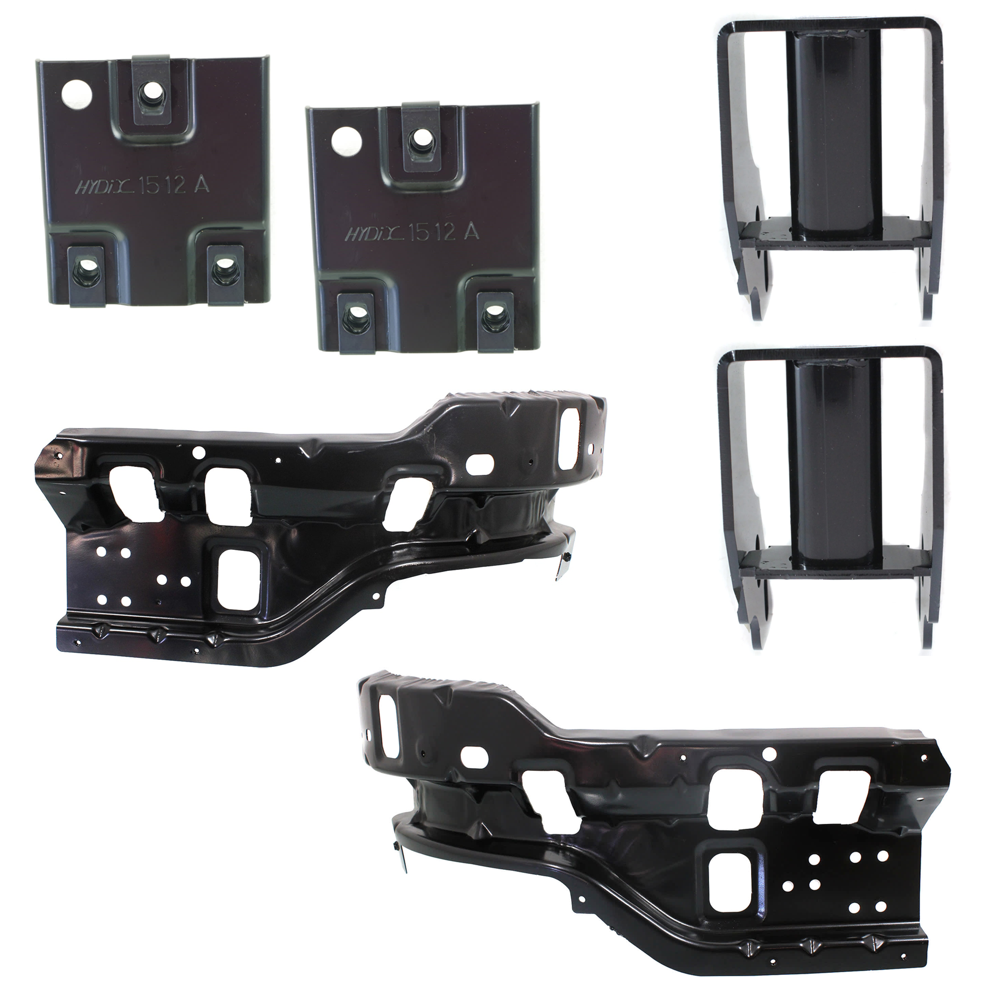 AM SILVERADO 2500 HD 3500 HD 11-14 FRONT BUMPER BRACKET RH AND LH Impact Set of 4 SKU SET REPC013137-4B Partslink GM1062105 GM1066193 GM1066195 GM1067193 OEM 20966182-25883350-25883351-259