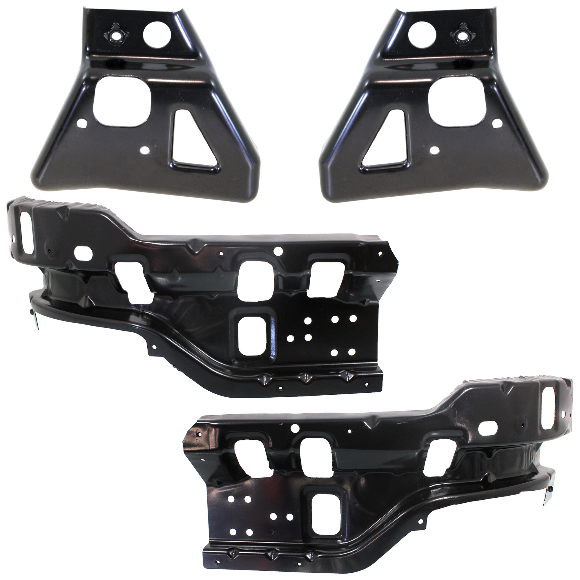 AM SILVERADO 2500 HD 3500 HD 11-14 FRONT BUMPER BRACKET RH AND LH Set of 4 Impact Outer SKU SET REPC013137-4 Partslink GM1062101 GM1063101 GM1066193 GM1067193 OEM 25883347-25883348-25883350-258