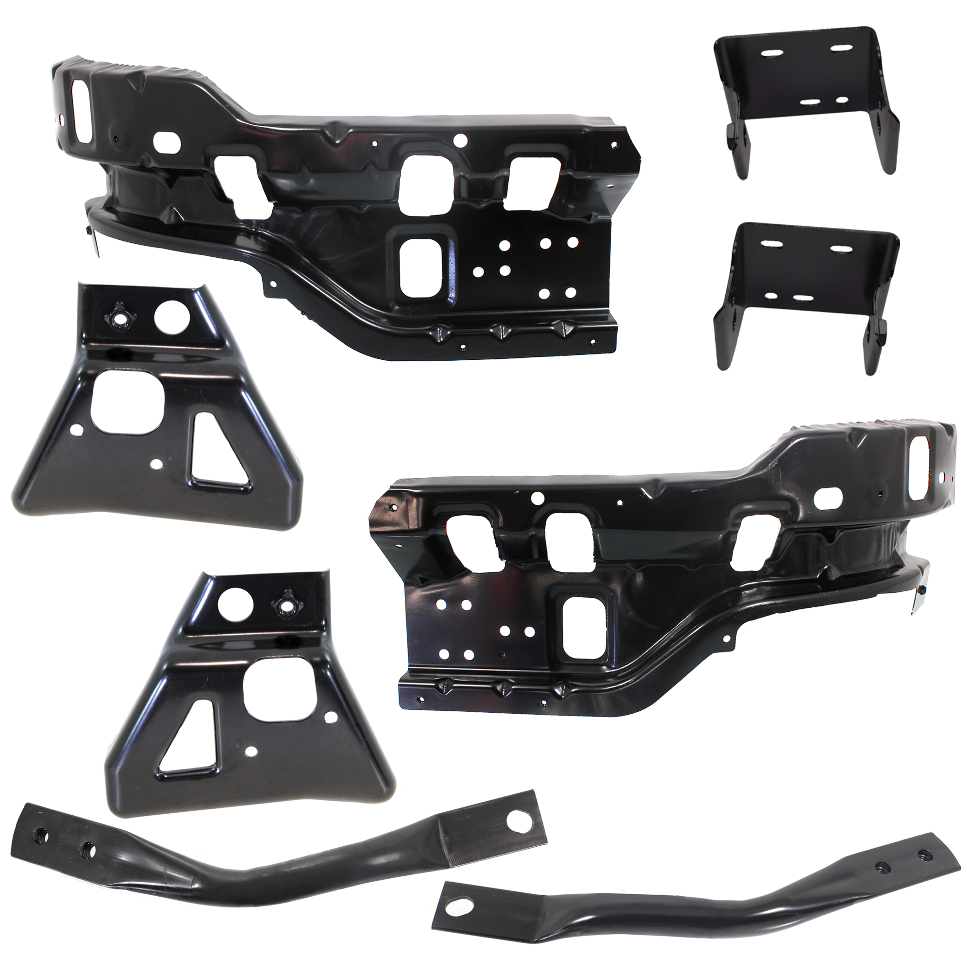 AM SILVERADO 2500 HD 3500 HD 11-14 FRONT BUMPER BRACKET RH AND LH Inner and Outer Set of 8 SKU SET REPC013137 A Partslink GM1062100 GM1062101 GM1062106 GM1063100 GM1063101 GM1063106 GM1066193 GM1067193 OEM 25848058-25848059-25883347-258