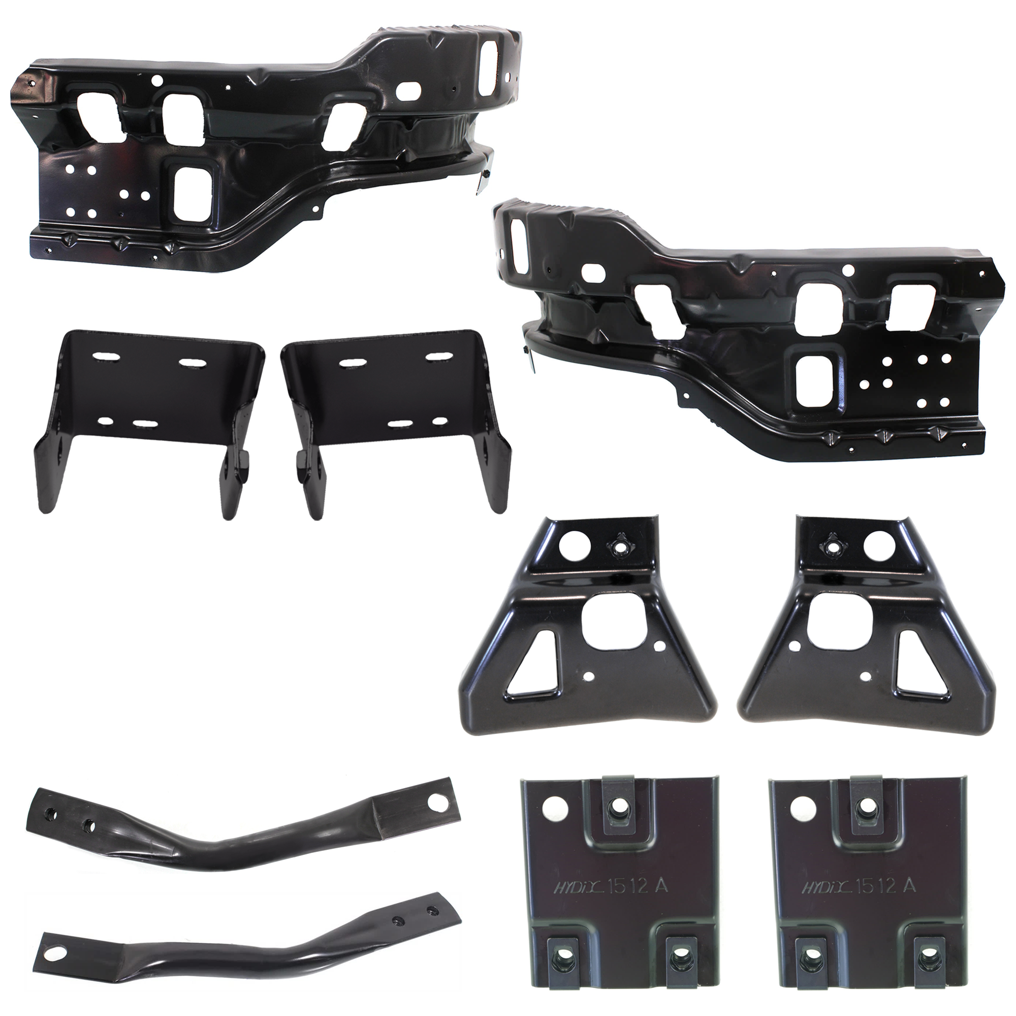 AM SILVERADO 2500 HD 3500 HD 11-14 FRONT BUMPER BRACKET RH AND LH Inner and Outer Set of 10 SKU SET REPC013137 B Partslink GM1062100 GM1062101 GM1062105 GM1062106 GM1063100 GM1063101 GM1063106 GM1066193 GM1067193 OEM 25848058-25848059-25883347-258