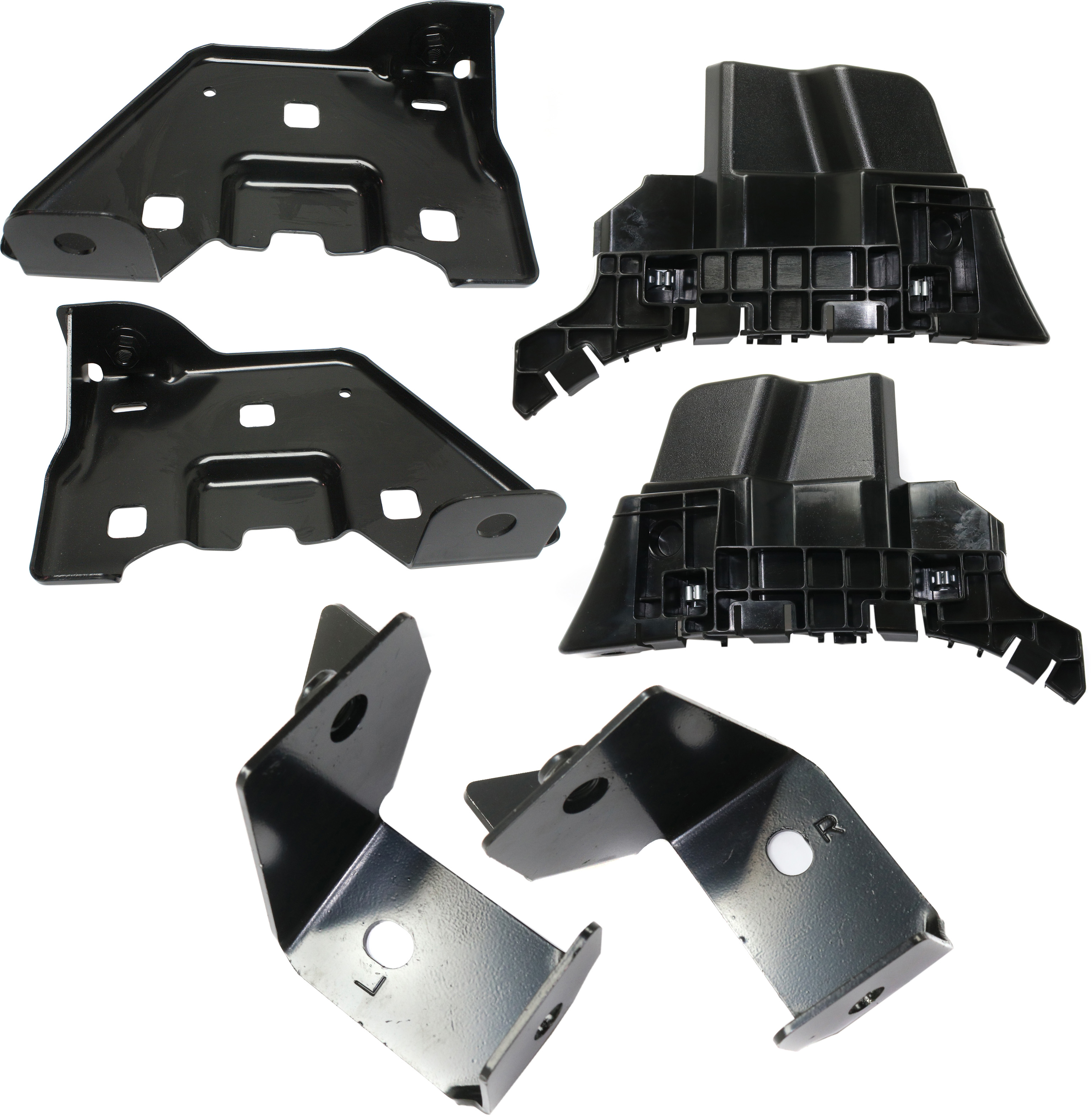 AM SIERRA 1500-16-18 SIERRA 1500 LIMITED 19-19 FRONT BUMPER BRACKET RH AND LH Set of 6 SKU SET REPC013161-6 Partslink GM1067199 GM1066199 GM1063117 GM1062117 GM1043129 GM1042129 OEM 22757264-22757263-23381979-233
