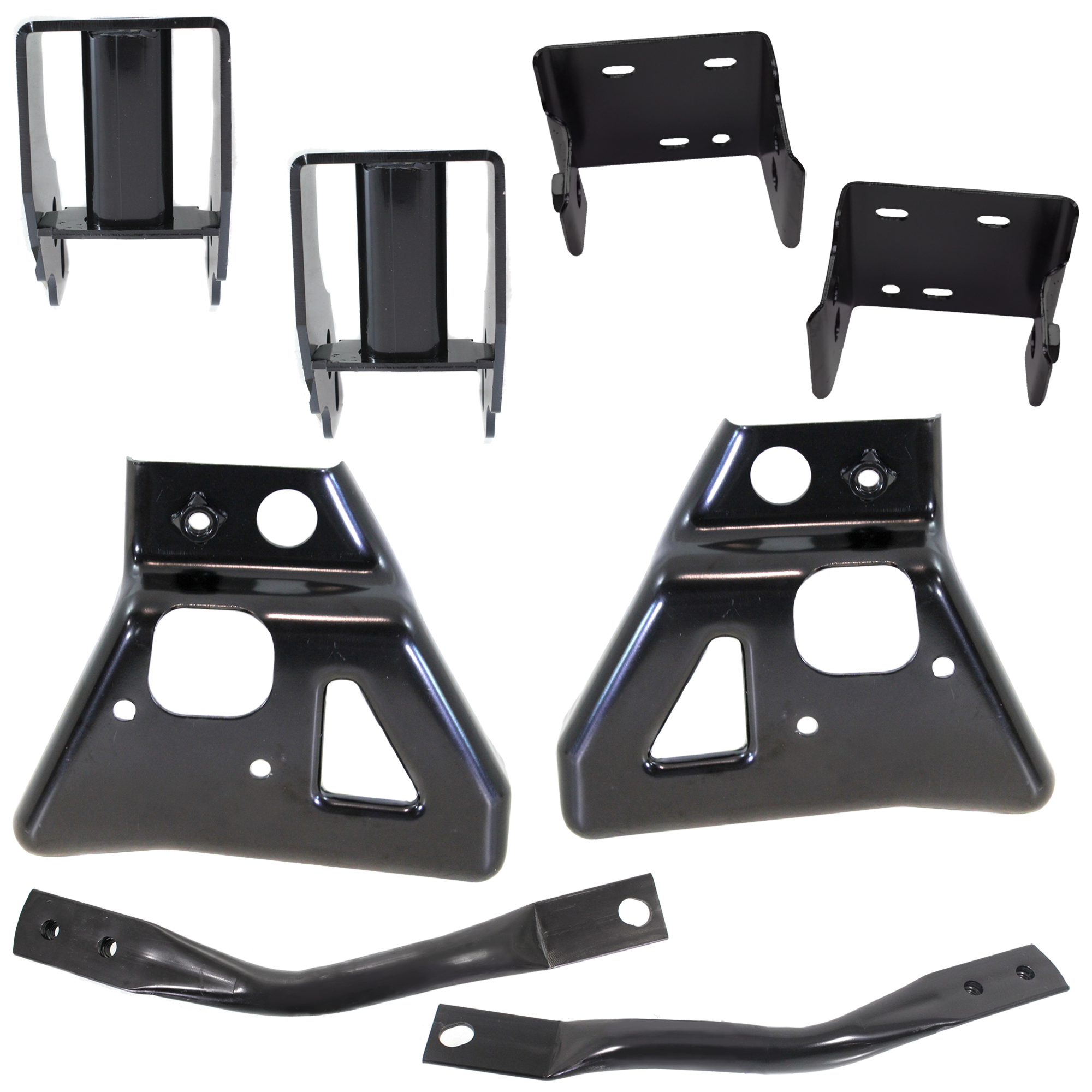 AM SILVERADO 2500 HD 3500 HD 11-14 FRONT BUMPER BRACKET RH AND LH Inner and Outer Set of 8 SKU SET REPC013504 Partslink GM1062100 GM1062101 GM1062106 GM1063100 GM1063101 GM1063106 GM1066195 OEM 20966182-25848058-25848059-258