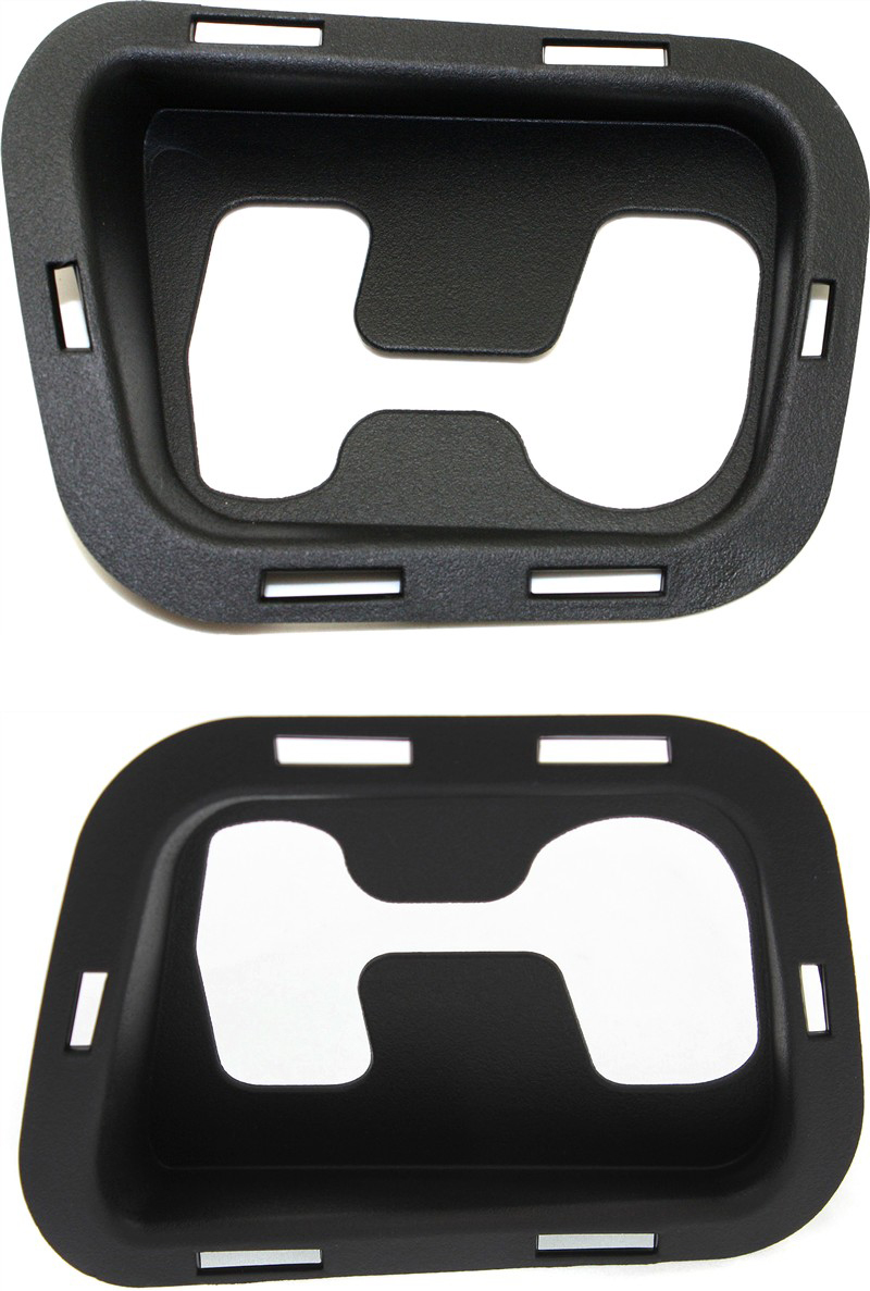 AM TAHOE 07-14 FRONT BUMPER TOW HOOK COVER RH and LH Textured w o Off Road Pkg. SKU SET REPC014301 Partslink GM1029103 GM1029102 OEM 15893977-15893976
