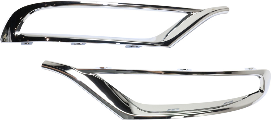 AM CHRYSLER 300-15-23 FRONT BUMPER MOLDING RH AND LH Outer Center Applique Chrome SKU SET REPC016117 Partslink CH1039165 CH1038165 OEM 5SW14SZ0AB 5SW15SZ0AB