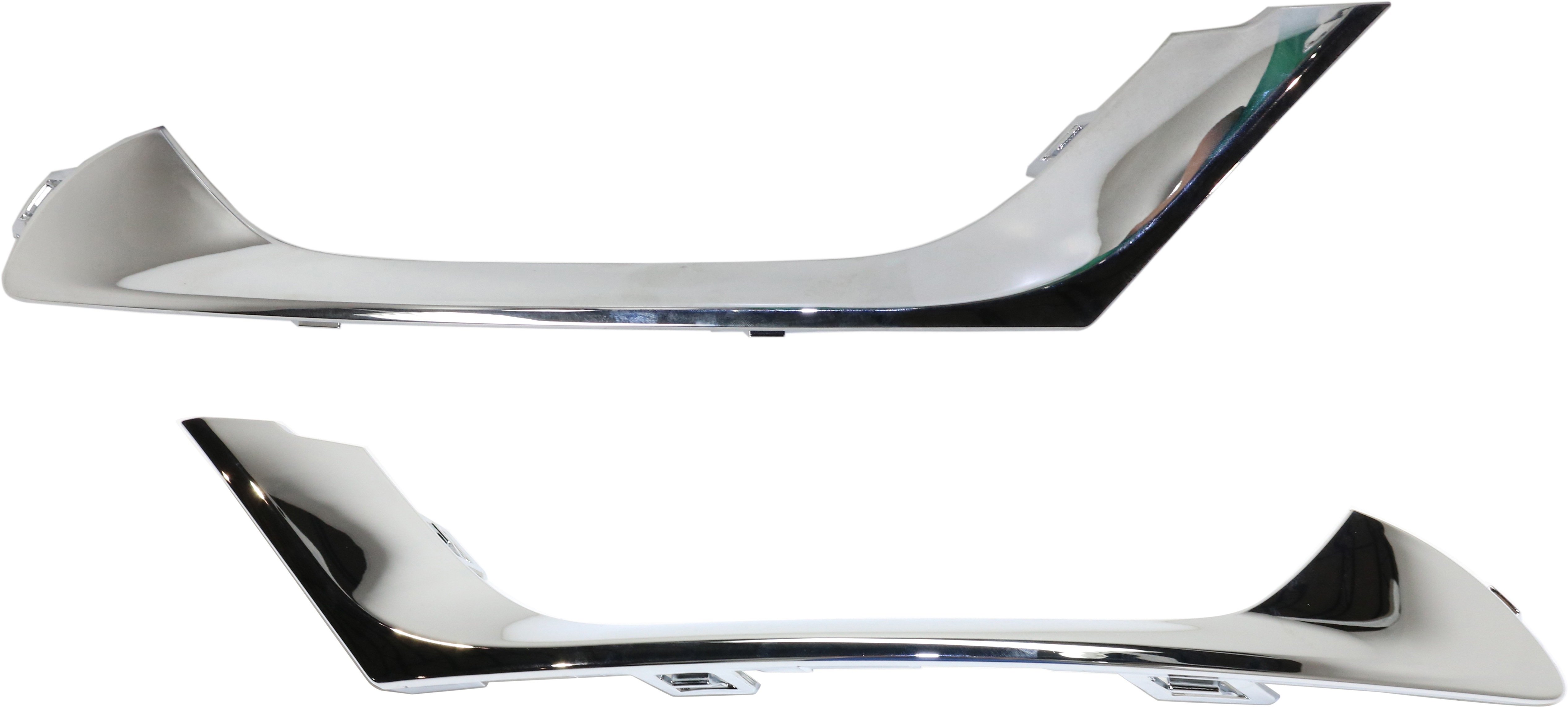 AM CHRYSLER 2-15-17 FRONT BUMPER MOLDING RH AND LH Outer Chrome SKU SET REPC016127 Partslink CH1047108 CH1046108 OEM 68203034AB 68203035AB