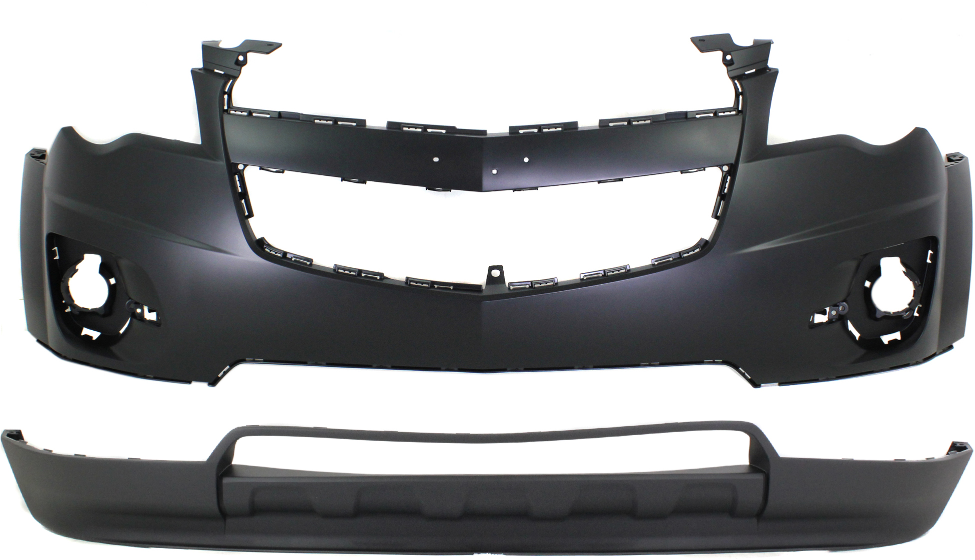 AM EQUINOX 10-15 FRONT BUMPER COVER Upper and Lower Exc.12-12 LS LT Models SKU SET REPC017505-2 Partslink GM1000907 GM1015106 OEM 20983230-25798743