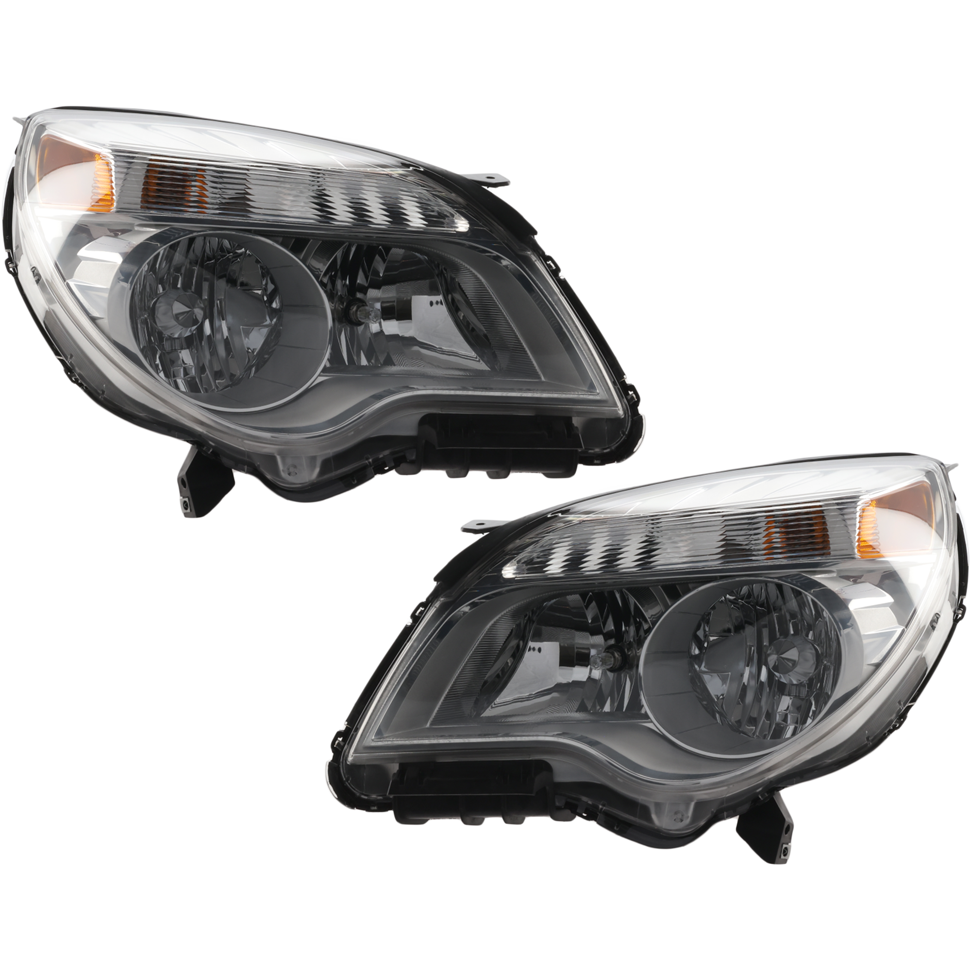 AM EQUINOX 10-15 HEAD LAMP RH AND LH Assembly Halogen Composite Reflector Type CAPA SKU SET REPC100153Q Partslink GM2503338C GM2502338C GM2502352C OEM 23308254-23308253-23383340