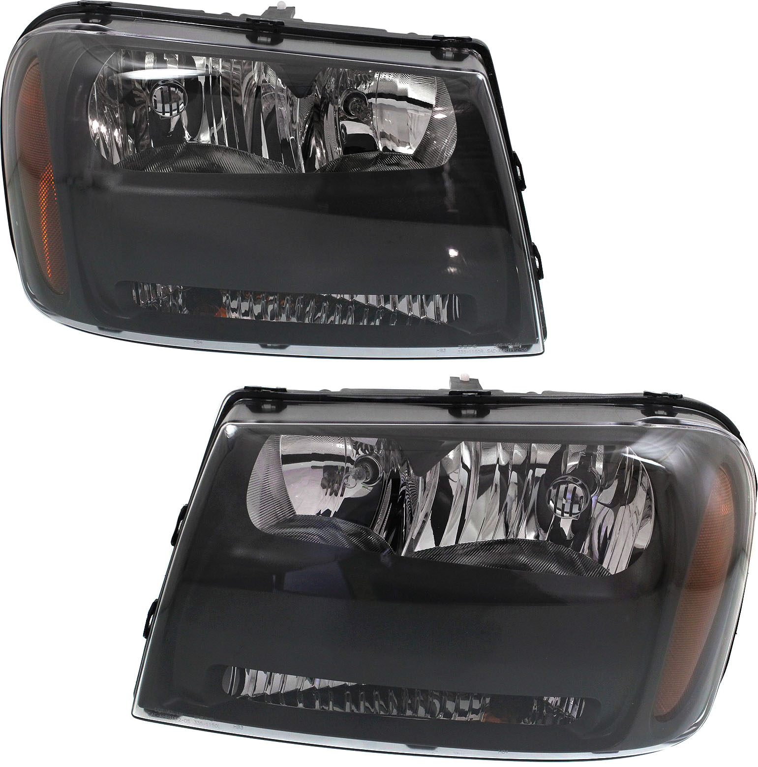 AM TRAILBLAZER 06-09 HEAD LAMP RH AND LH Composite Assembly Halogen LT Model SKU SET REPC100163 Partslink GM2503304 GM2502304 OEM 25970908-25970909