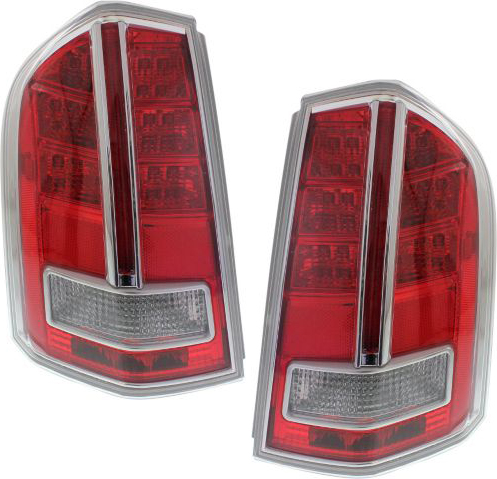 AM CHRYSLER 300-11-12 TAIL LAMP RH AND LH Assembly w Chrome Accent To 3-19-12 SKU SET REPC100319 Partslink CH2801200 CH2800200 OEM 68042172AE 68042173AE