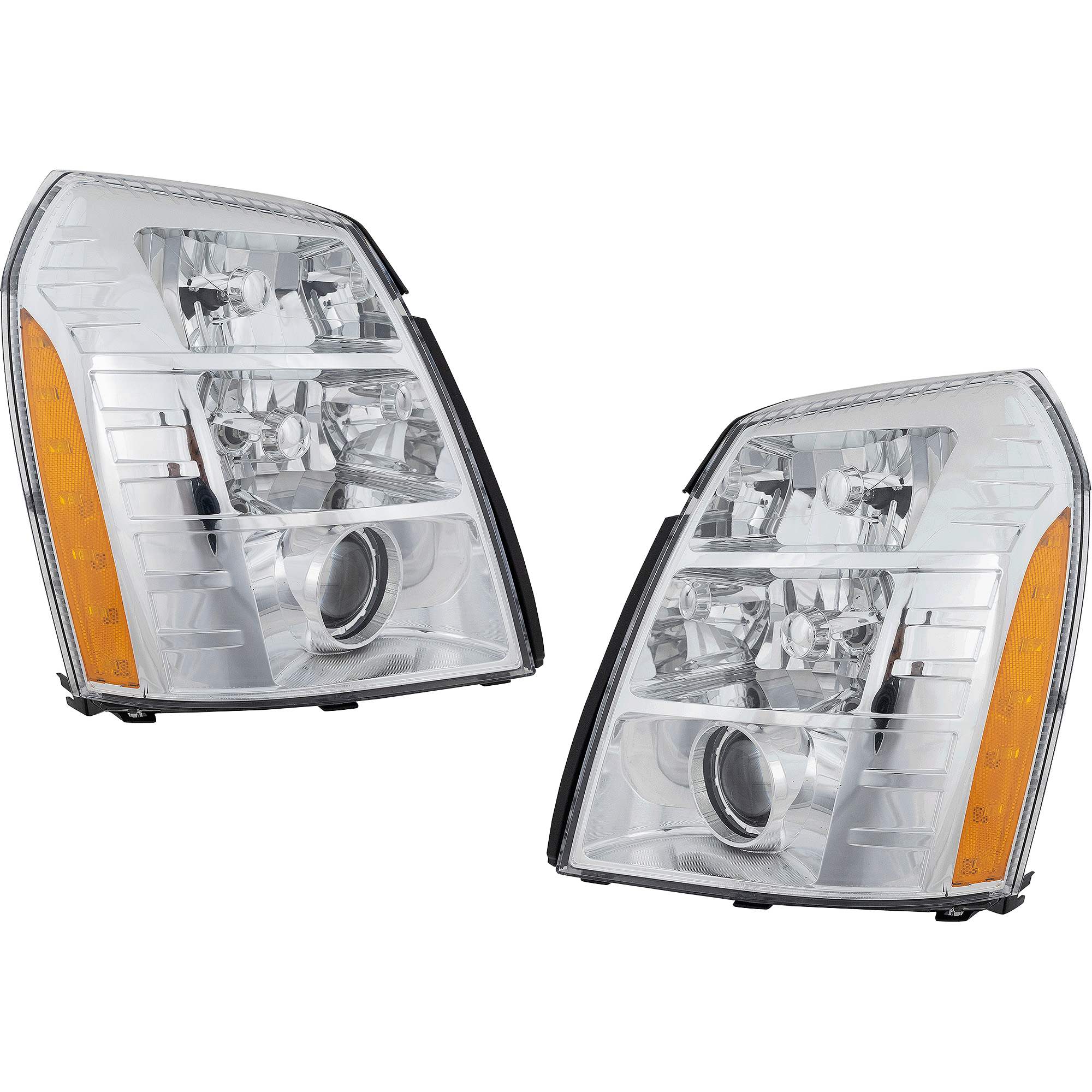AM ESCALADE 07-09 HEAD LAMP RH AND LH Assembly HID Xenon w HID Kit 1st Design 1st Design CAPA SKU SET REPC100349Q Partslink GM2503291C GM2502291C OEM 25897649-25897648