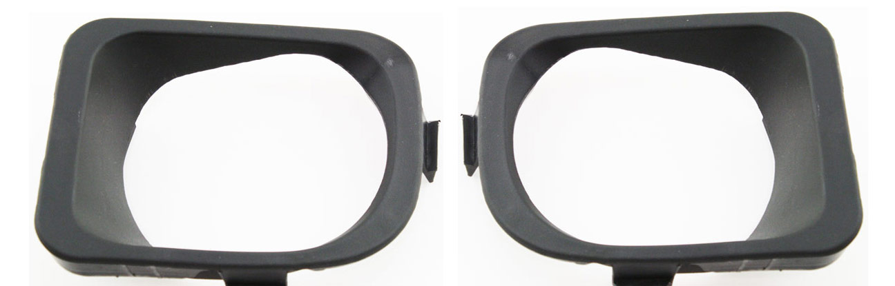 AM PT CRUISER 06-10 FRONT FOG LAMP MOLDING RH AND LH Primed ABS SKU SET REPC107509 Partslink CH1039115 CH1038115 OEM 5116212AB 5116213AB