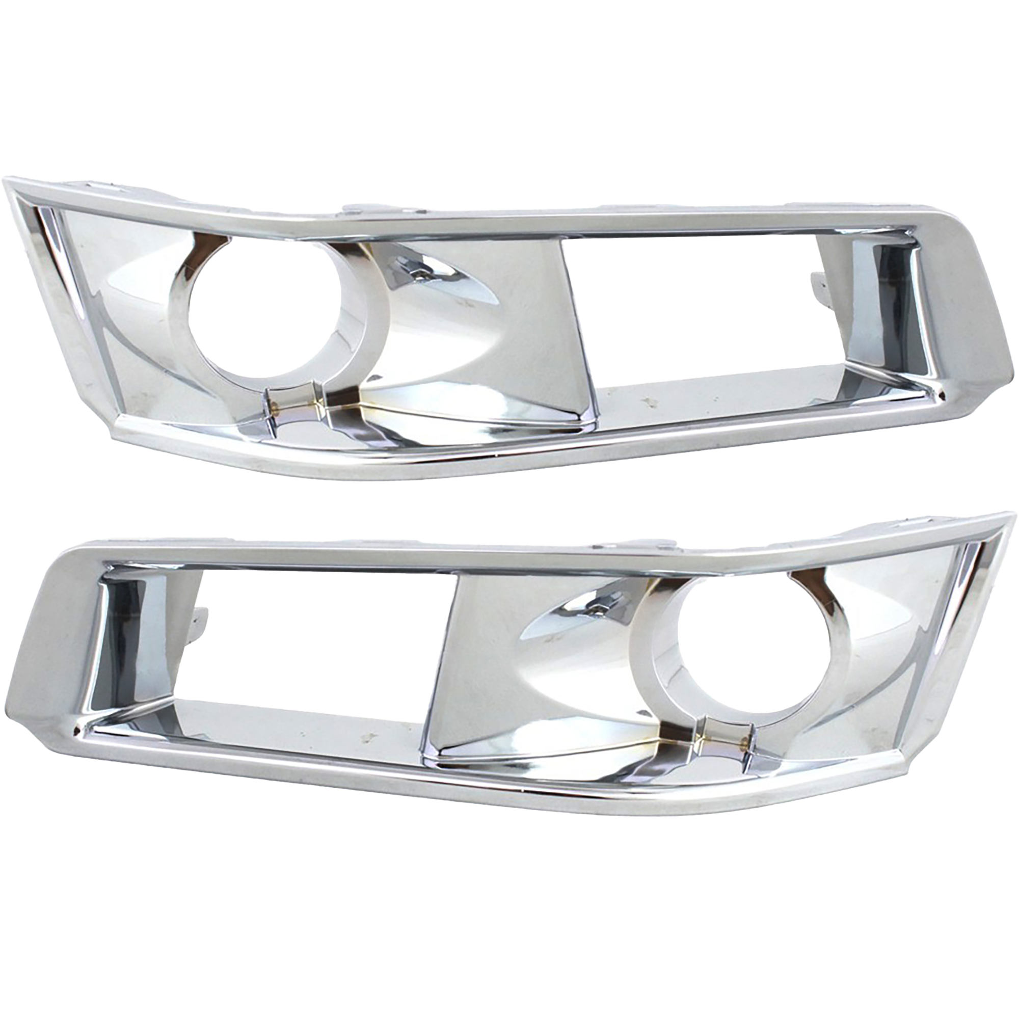 AM CTS 09-13 FRONT FOG LAMP MOLDING RH AND LH Chrome 08-14 Sedan 10-14 Wagon 11-15 Coupe For Models w HID Headlights SKU SET REPC107529 Partslink GM1039112 GM1038112 OEM 15904575-15904574
