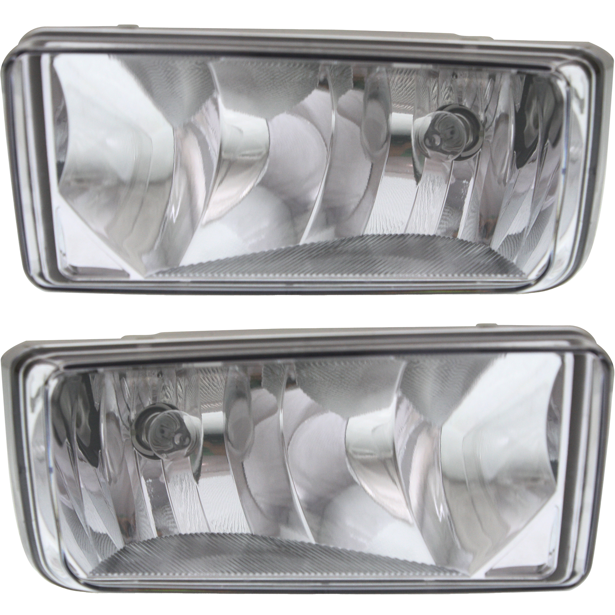 AM SILVERADO 1500-07-15 FRONT FOG LAMP RH AND LH Assembly Halogen Clear Lens Excludes 2007 Classic CAPA SKU SET REPC107541Q Partslink GM2592160C GM2593160C OEM 22872762-22872763