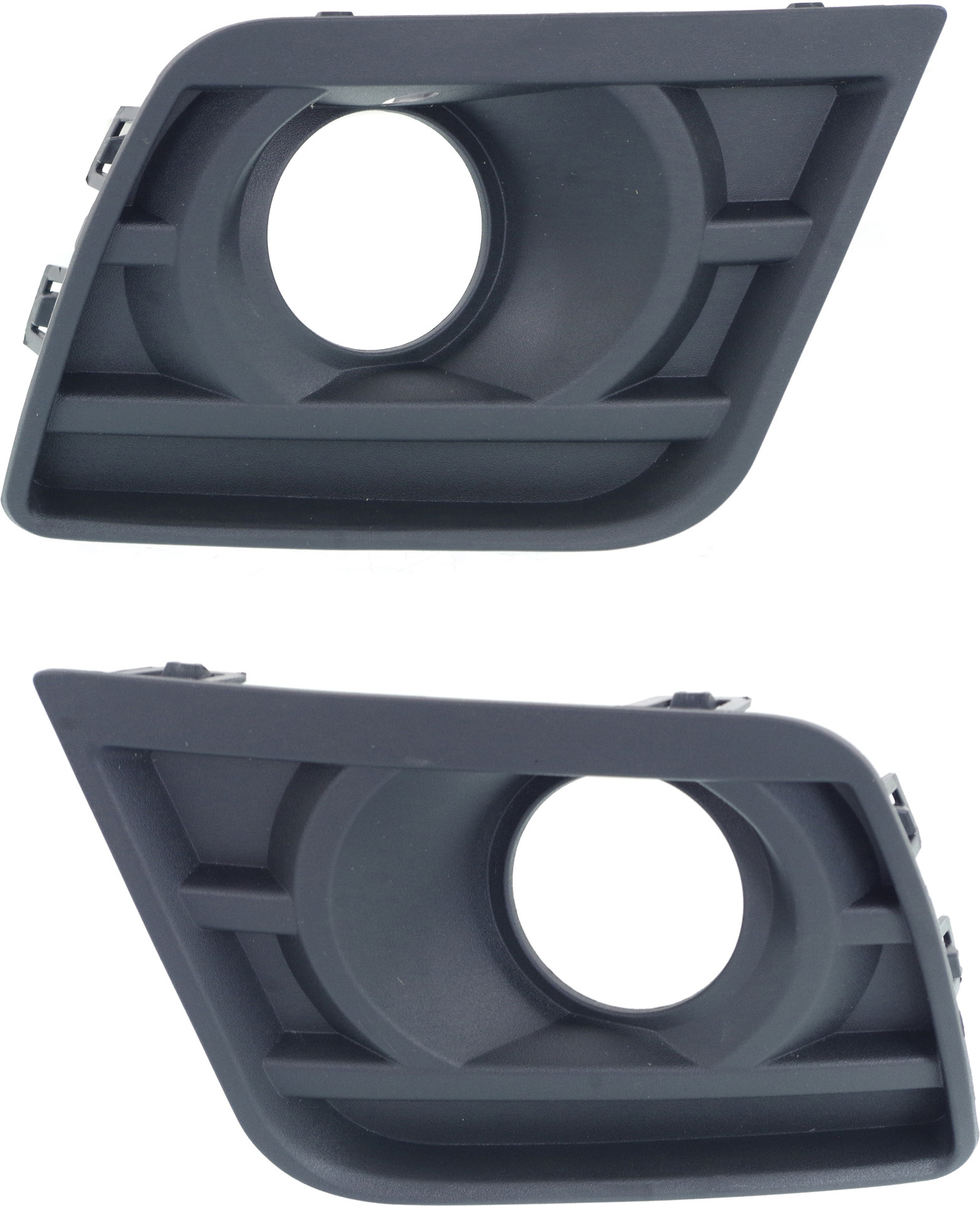 AM CAMARO 14-15 FRONT FOG LAMP MOLDING RH AND LH Textured Black w Tow Hooks LT SS Models SKU SET REPC108039 Partslink GM1039174 GM1038174 OEM 22829543-22829542