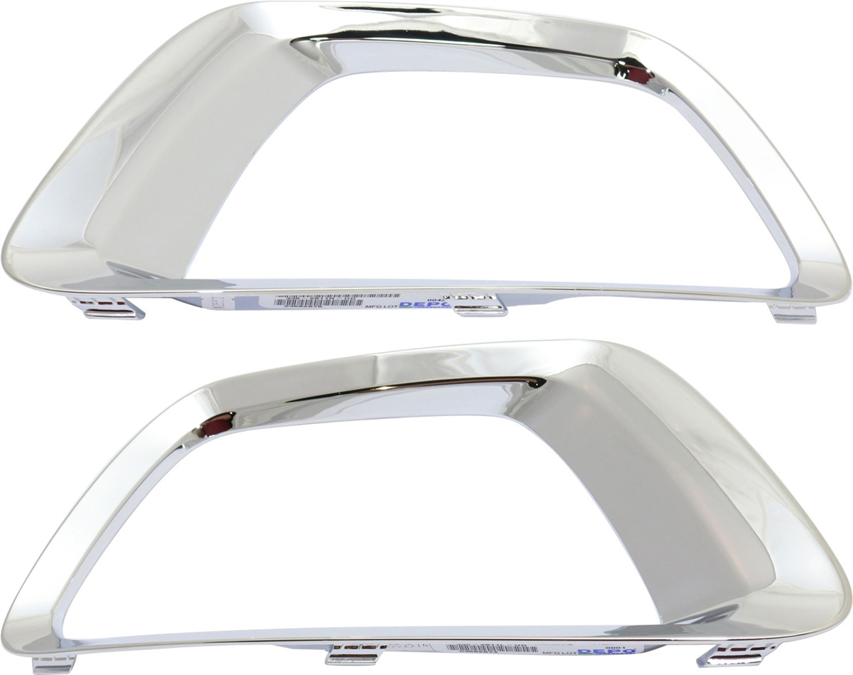 AM COLORADO 15-20 FRONT FOG LAMP MOLDING RH AND LH Chrome Exc. ZR2 Model w o Appearance Package SKU SET REPC108201 Partslink GM1039175 GM1038175 OEM 22925739-22925740