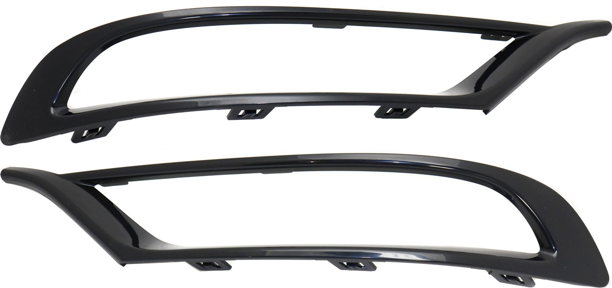 AM CHRYSLER 300-15-23 FRONT BUMPER MOLDING RH AND LH Center Black Chrome SKU SET REPC108635 Partslink CH1039167 CH1038167 OEM 5XV90SZRAB 5XV91SZRAB