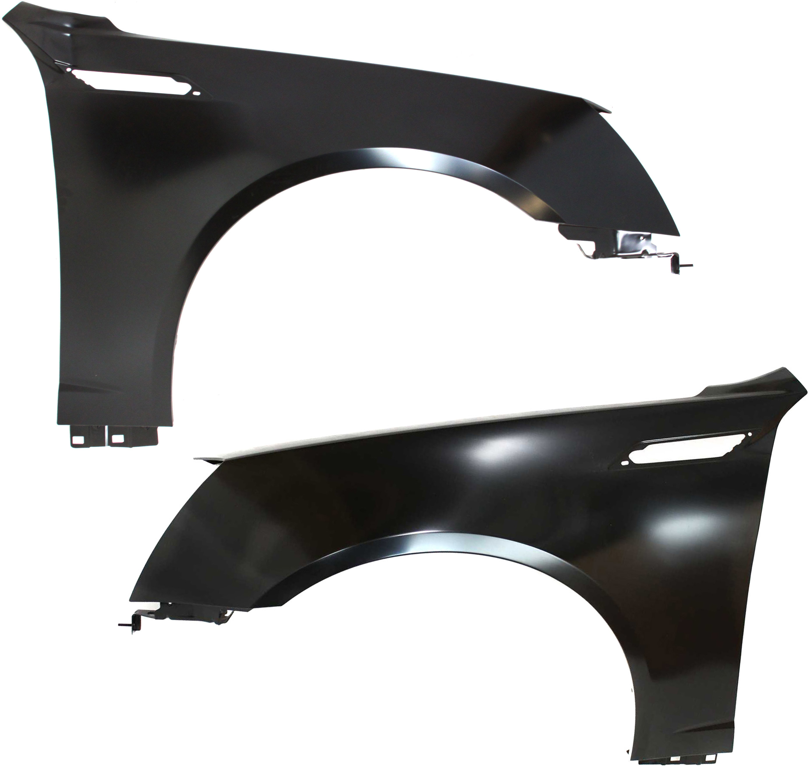 AM CTS 08-15 FRONT FENDER RH AND LH Primed Coupe Wagon 14-14 Sedan V Model w Fender Vent Hole SKU SET REPC220101 Partslink GM1240353 GM1241353 OEM 20851340-20851341