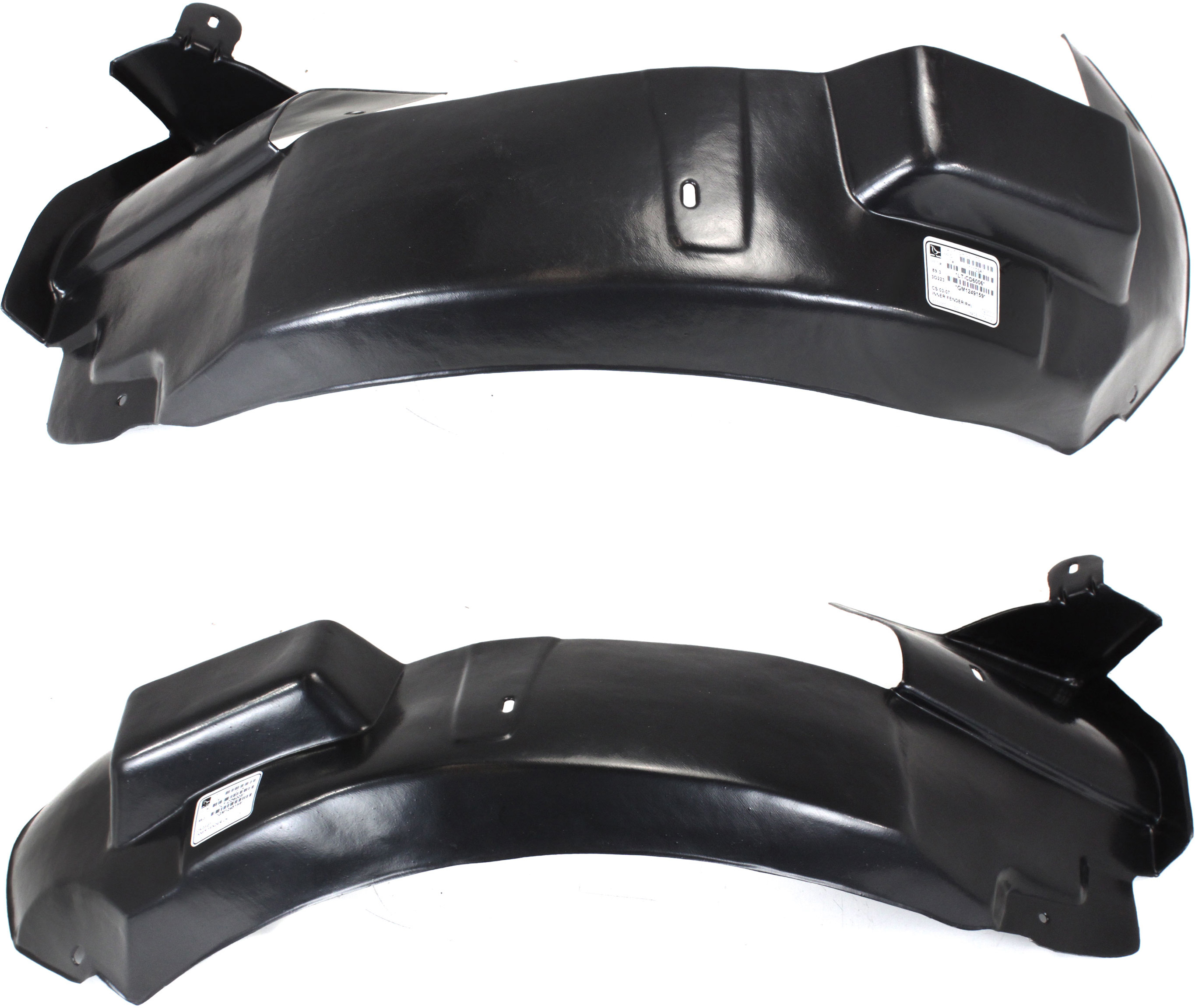 AM CTS 03-07 FRONT FENDER LINER RH AND LH Rear Section SKU SET REPC222131 Partslink GM1249159 GM1248159 OEM 25765934-25765935
