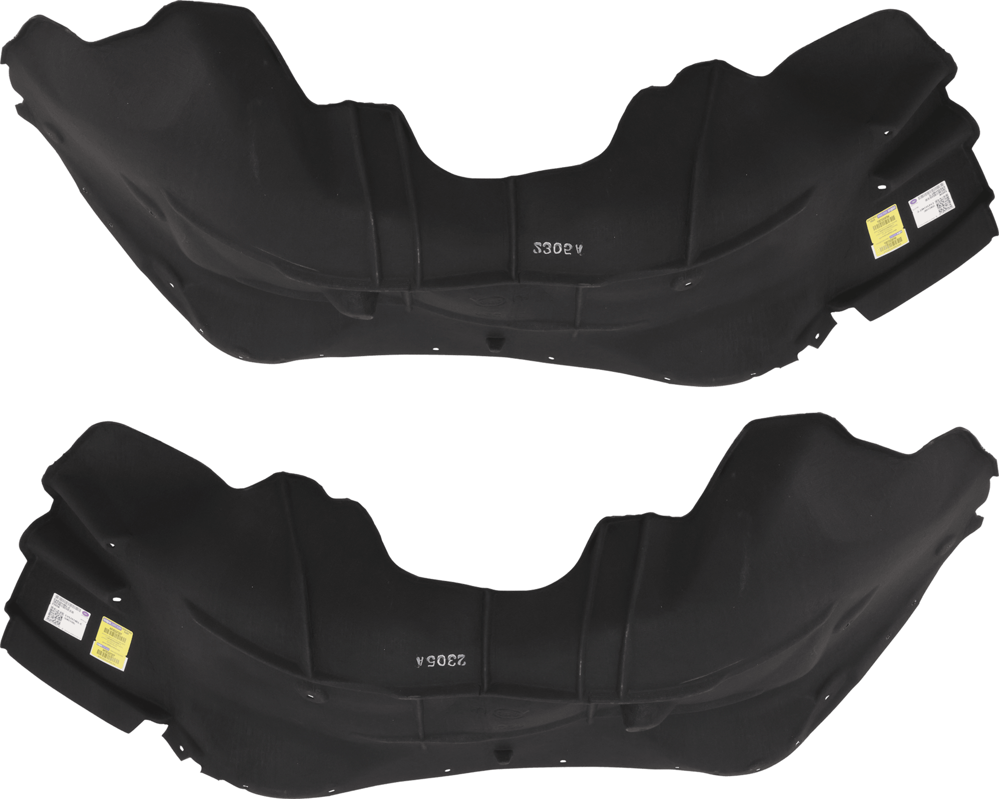 AM SILVERADO 1500-14-15 FRONT FENDER LINER RH AND LH Polyethylene Terephthalate Thermo Form CAPA SKU SET REPC222179Q Partslink GM1249237C GM1248237C OEM 22757274-22757273