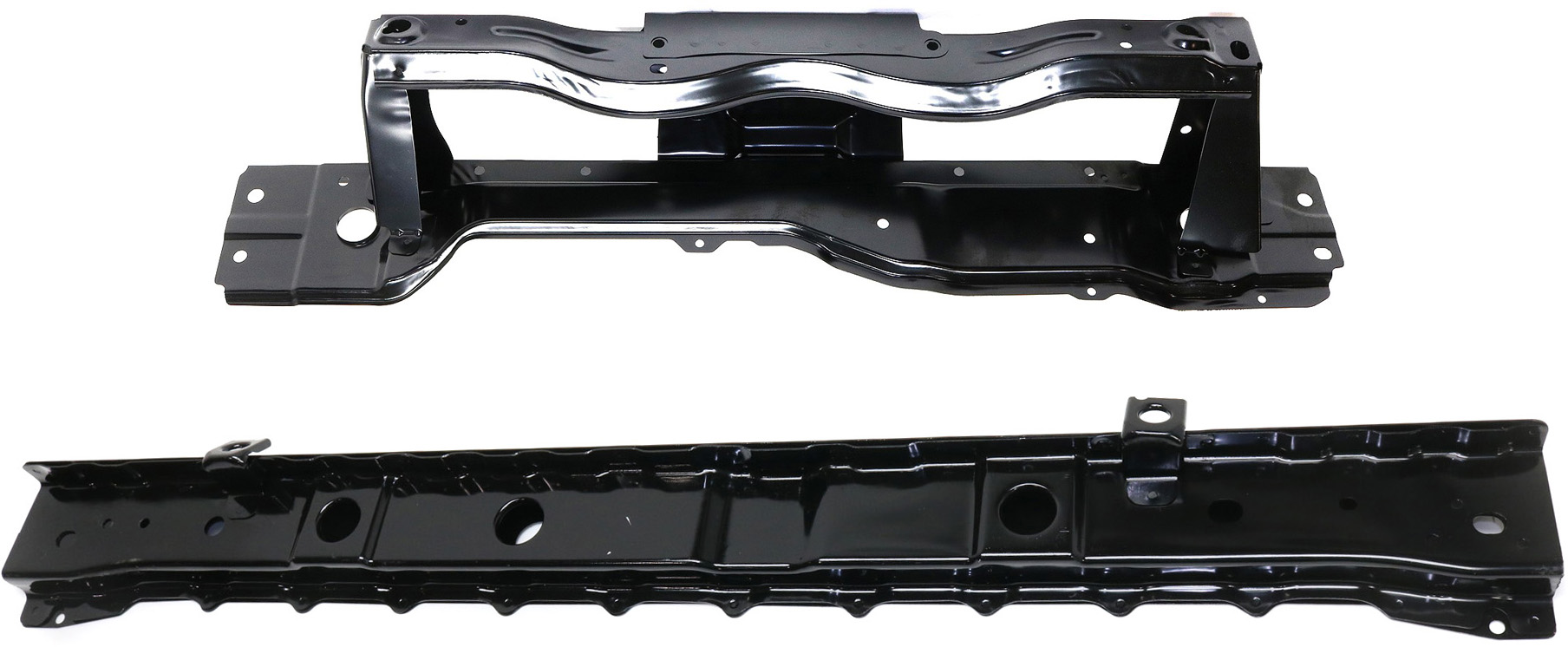 AM CITY EXPRESS 15-18 RADIATOR SUPPORT Set of 2 Upper and Lower Tie Bar Steel SKU SET REPC250316-2 Partslink GM1225313 GM1225312 OEM 19317055-19317955