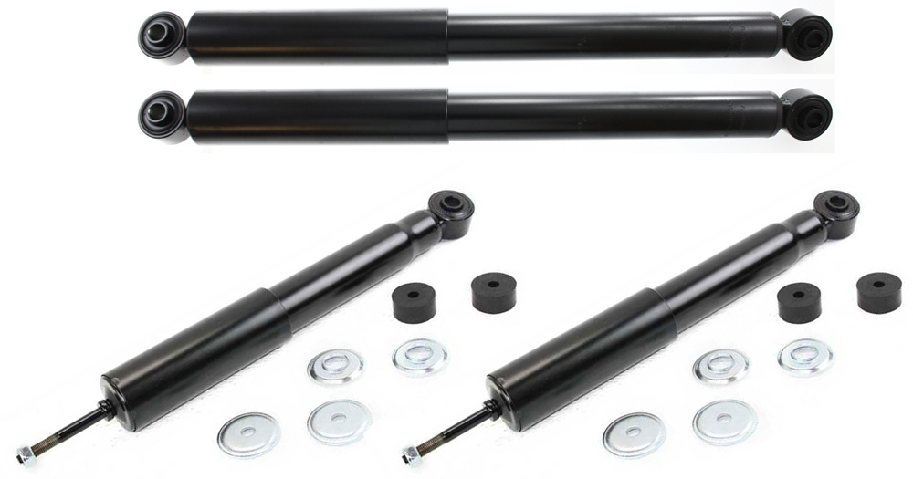AM SUBURBAN 2500 YUKON XL 2500-00-13 FRONT AND REAR SHOCK RH AND LH Gas Charged Black Set of 4 SKU SET REPC280110 OEM 12477867-12477868-15852157-158