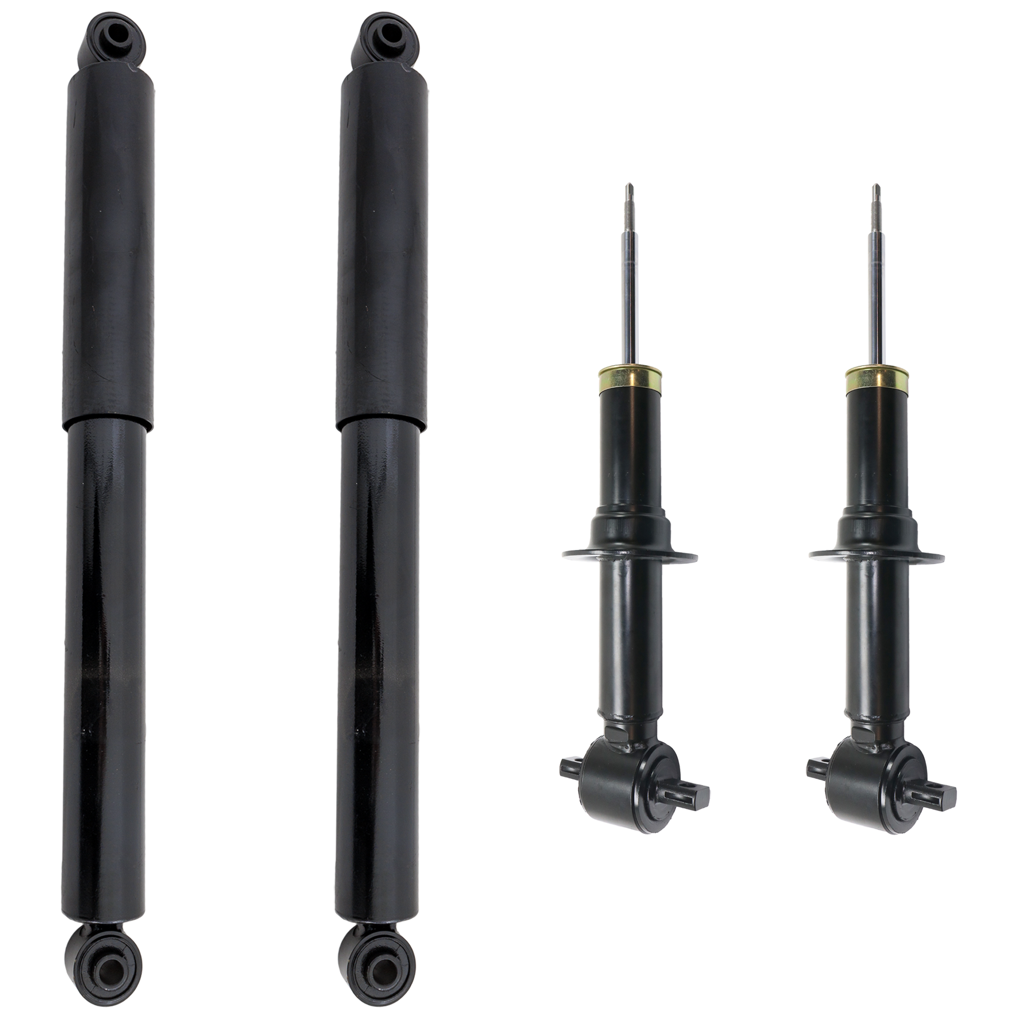 AM SILVERADO 1500 SIERRA 1500-07-13 FRONT AND REAR SHOCK AND BARE STRUT RH AND LH Gas Charged Set of 4 SKU SET REPC280124-4 OEM 20765188-20765189