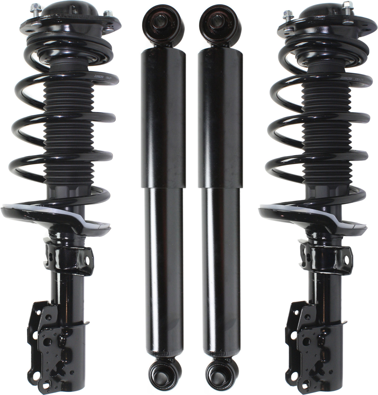 AM COBALT 05-10 HHR 06-11 FRONT AND REAR SHOCK AND FULLY LOADED STRUT RH AND LH Gas Charged Twin tube Set of 4 SKU SET REPC280519-4 OEM 10368516-15806888-88964331-191