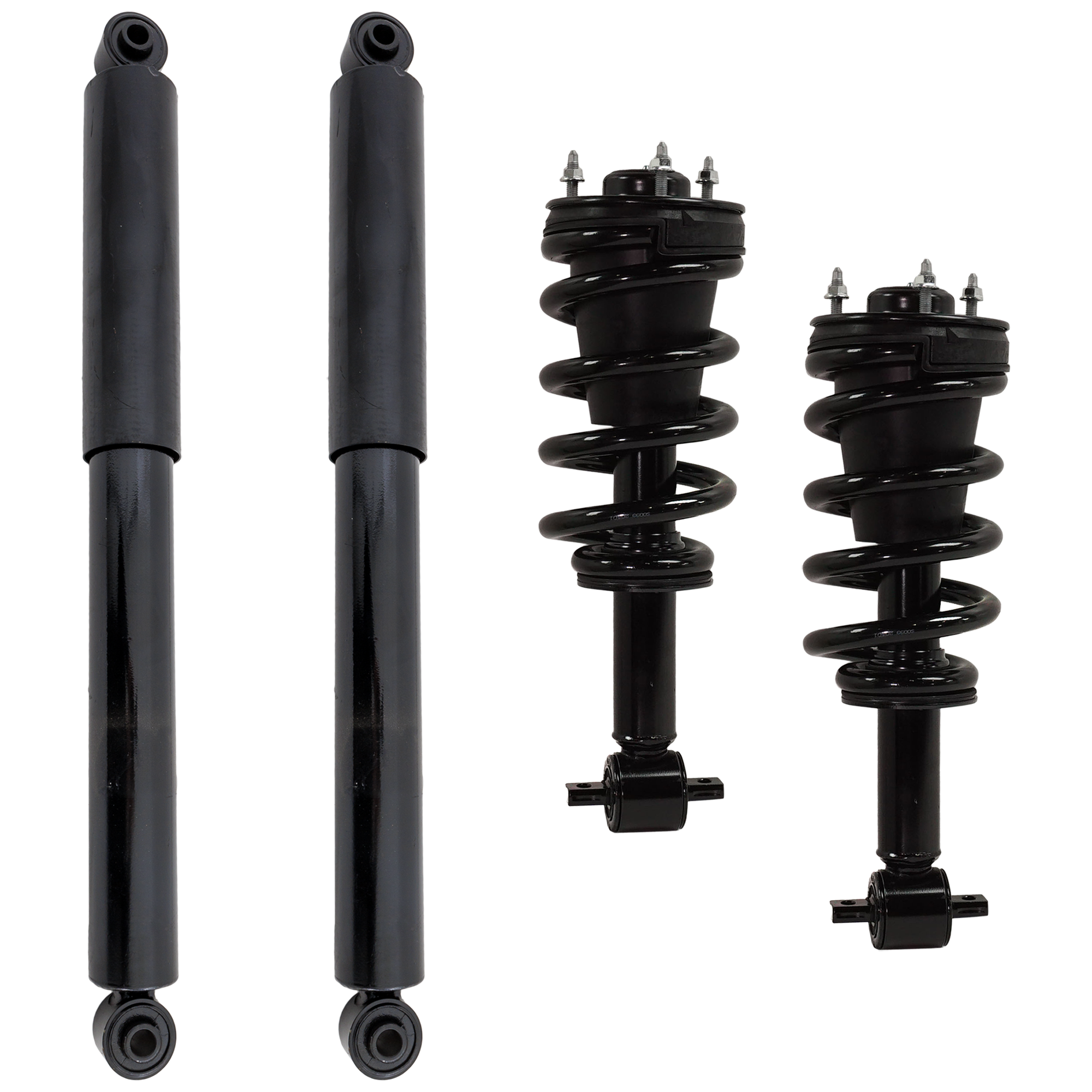 AM SILVERADO SIERRA 1500-07-13 FRONT AND REAR SHOCK AND FULLY LOADED STRUT RH AND LH Gas Charged Set of 4 SKU SET REPC280524-4B OEM 25980102-25888684