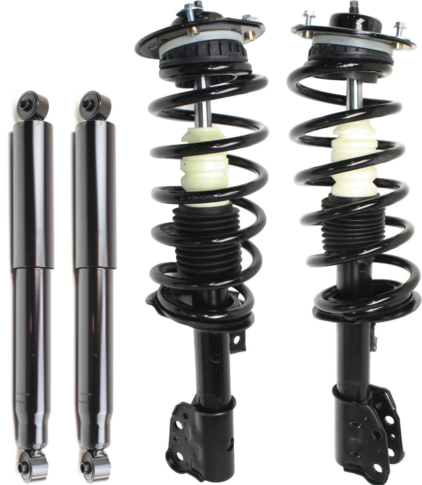 AM EQUINOX 05-06 TORRENT 06-06 FRONT AND REAR SHOCK AND FULLY LOADED STRUT RH AND LH Gas Charged Twin tube Set of 4 SKU SET REPC280525-4 OEM 15800495-88965461-19122332-889