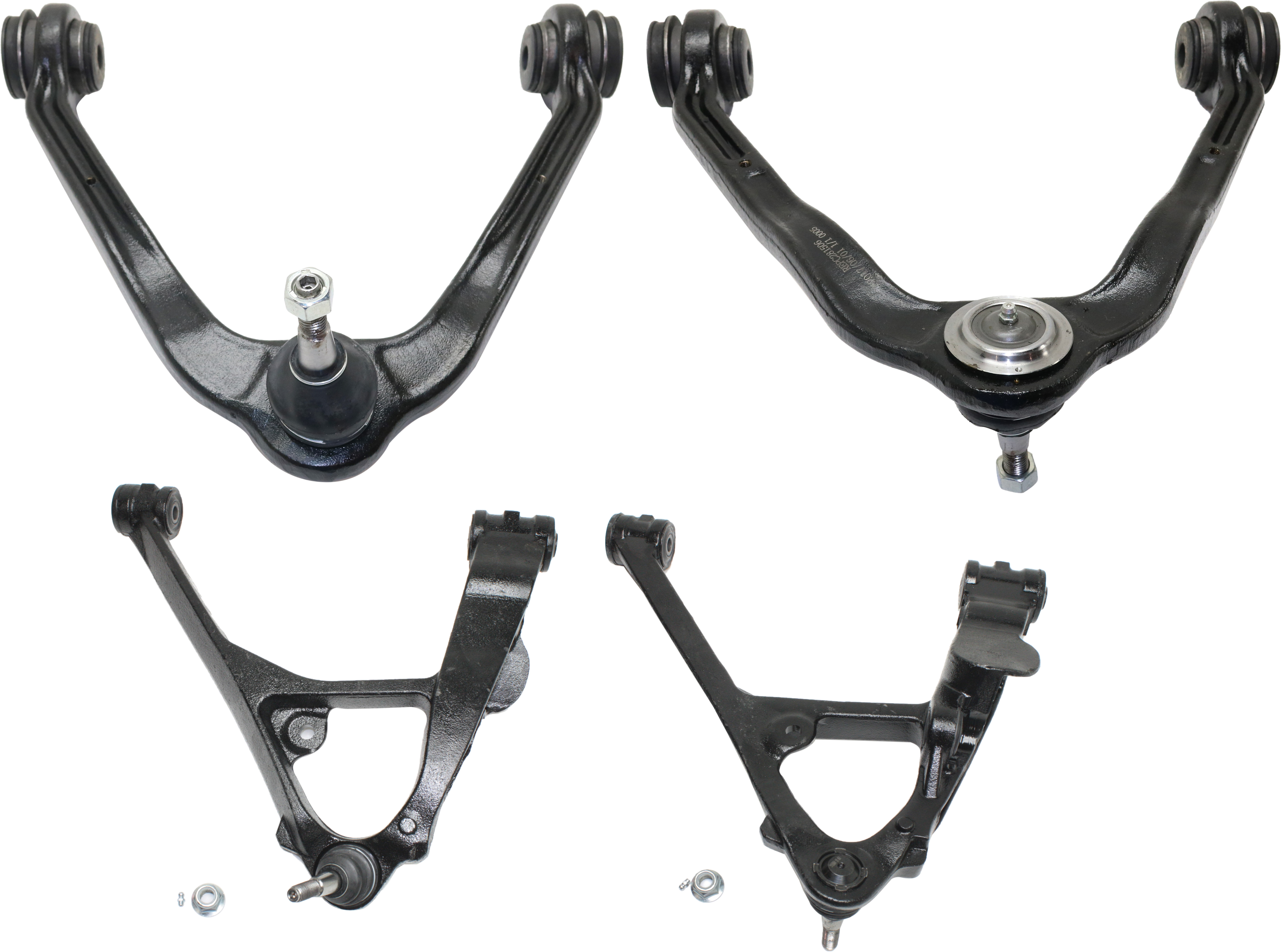 AM TAHOE YUKON YUKON XL 1500-00-06 FRONT CONTROL ARM RH AND LH Upper and Lower w Ball Joint Set of 4 SKU SET REPC281506-4 OEM 12475485-15047200-15864153-124