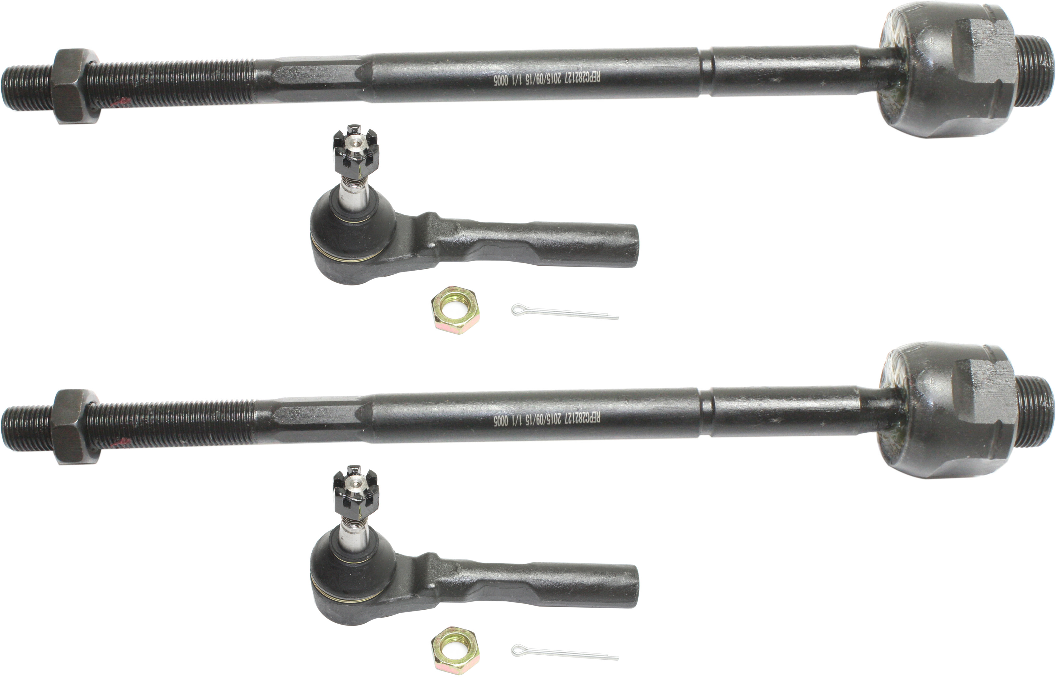 AM SIERRA 1500-04-04 SILVERADO 1500-05-05 FRONT TIE ROD END RH AND LH Inner and Outer SKU SET REPC282121-4 OEM 26076544-2693123-4011786-26076