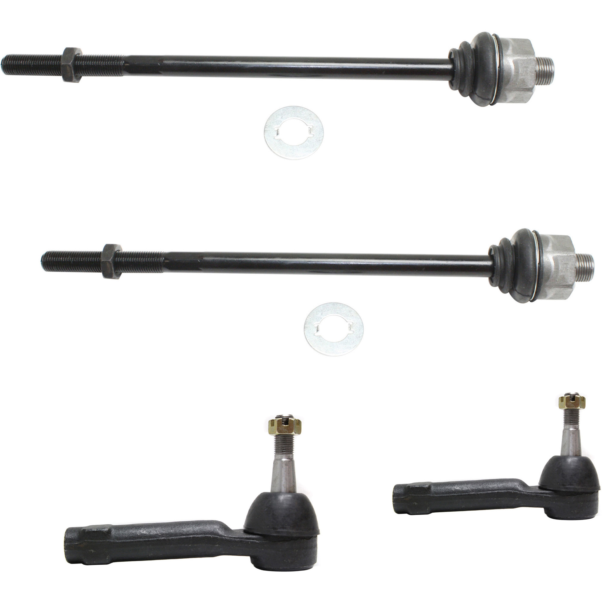 AM SILVERADO SIERRA 2500-99-00 FRONT TIE ROD RH AND LH Inner and Outer Set of 4 SKU SET REPC282122-4 OEM 12471385-2693122-4011785-40123