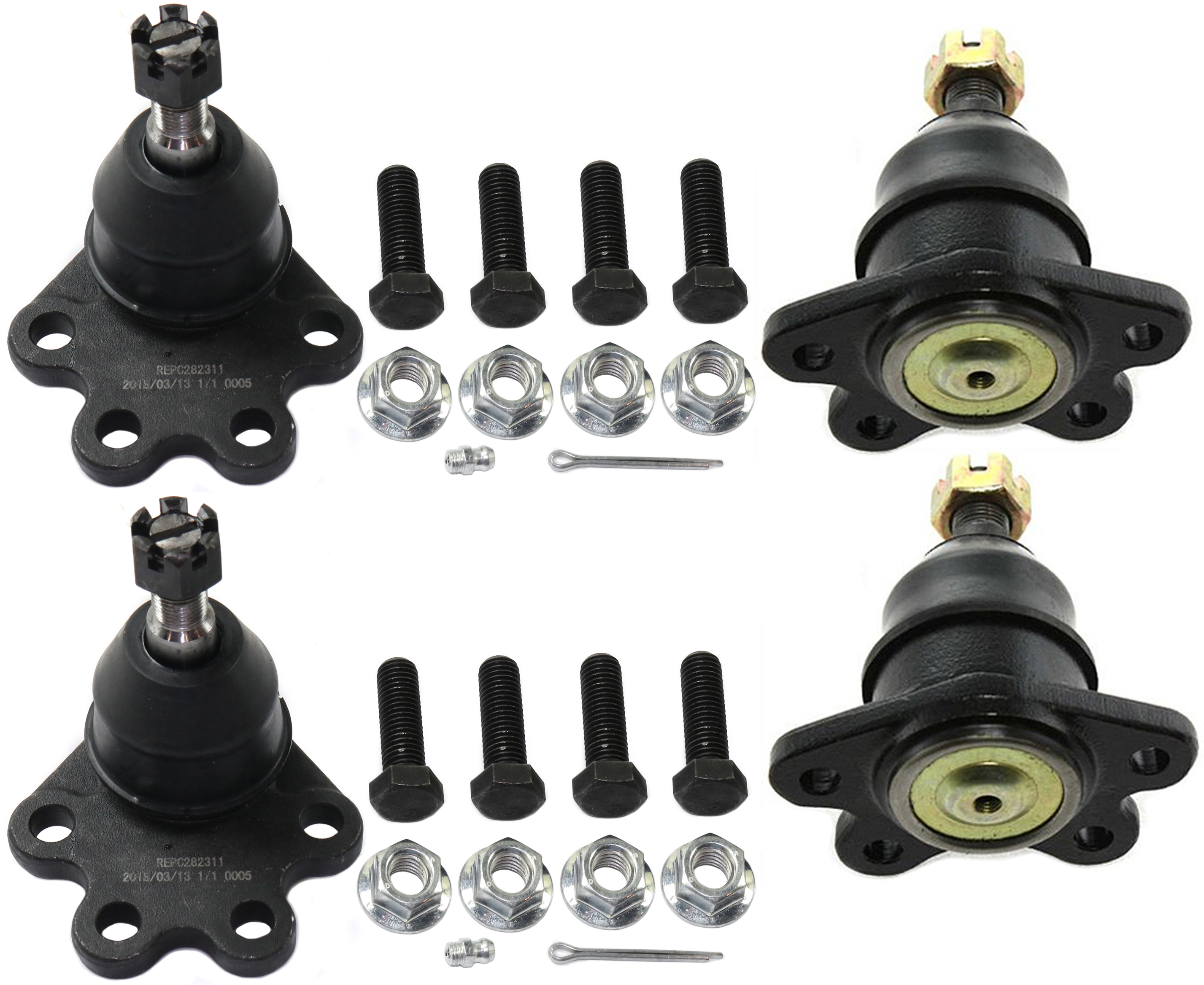 AM ASTRO 90-05 BLAZER 92-94 FRONT BALL JOINT RH AND LH Upper and Lower Set of 4 SKU SET REPC282311-4 OEM 104106-286007-305171-2601315-5