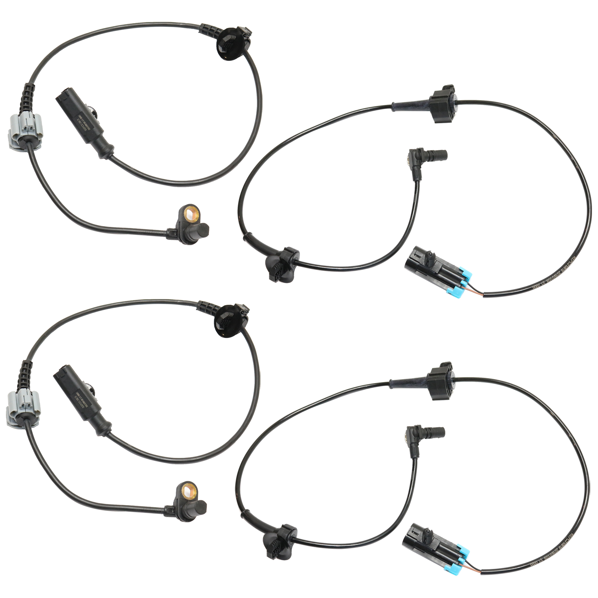 AM TAHOE YUKON YUKON XL 1500-07-14 FRONT AND REAR ABS SPEED SENSOR RH AND LH Set of 4-2 Male Terminals SKU SET REPC310815-4 OEM 71384-531923-695304-726548-241