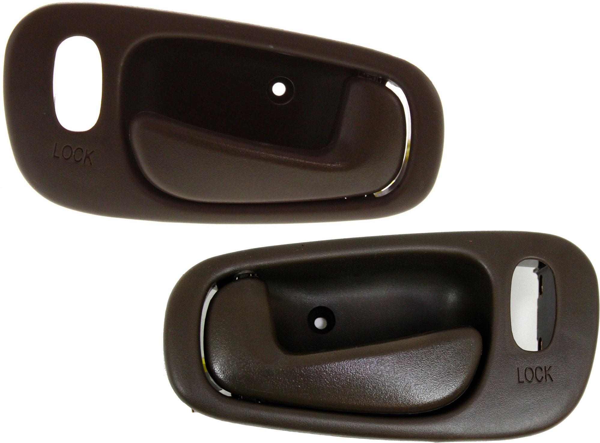 AM COROLLA 98-02 FRONT AND REAR DOOR HANDLE RH AND LH Set of 4 Inside Brown Power Lock w Lock Hole SKU SET REPC462107-4 Partslink GM1353135 GM1352135 OEM 94857493-94857495