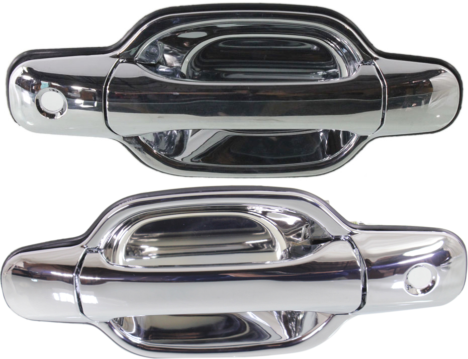 AM CANYON COLORADO 04-12 FRONT EXTERIOR DOOR HANDLE RH AND LH All Chrome w Keyhole Plastic SKU SET REPC462171C OEM 25875522 PFM 25875521 PFM