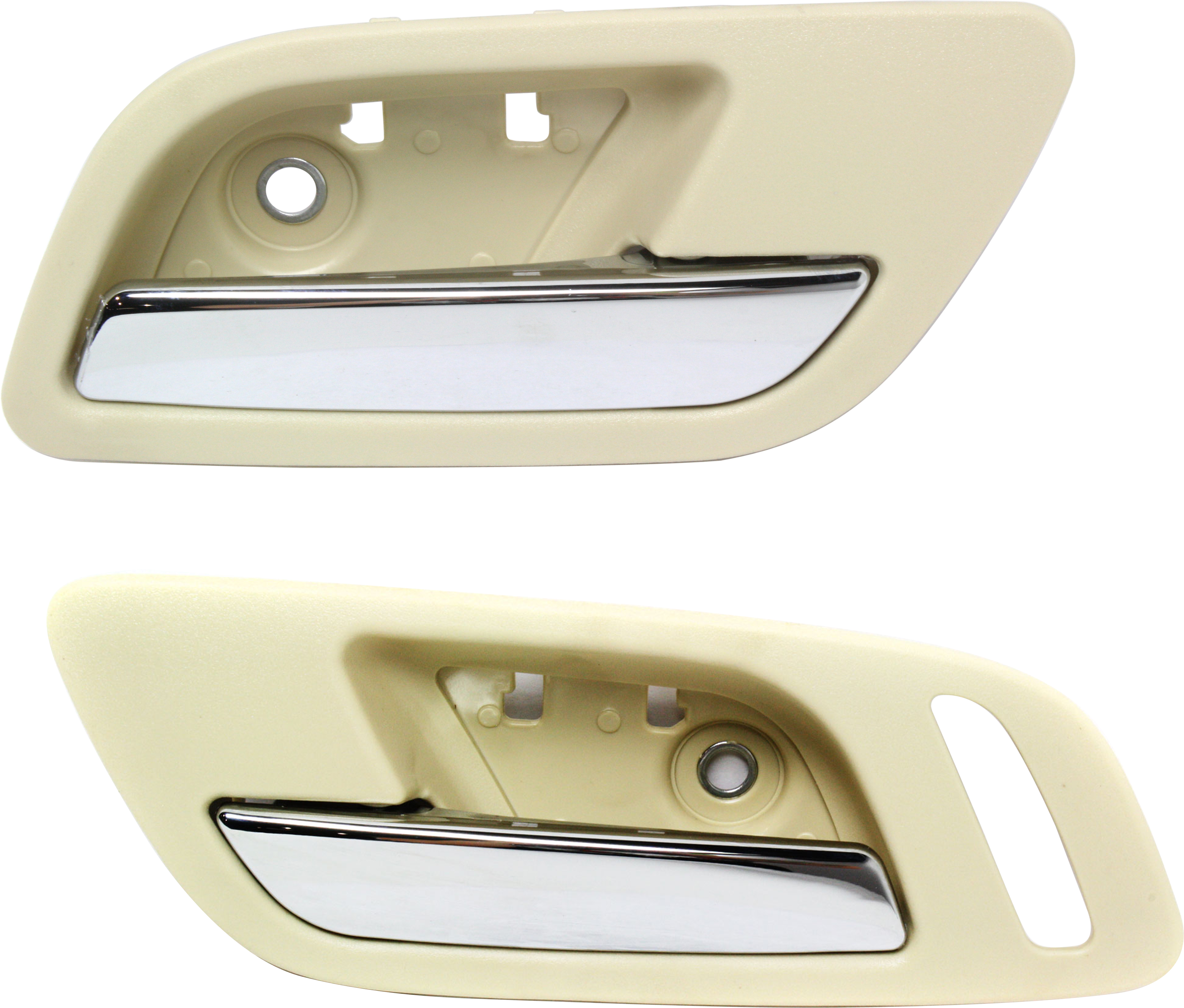 AM ESCALADE EXT 07-03 ESV 07-14 FRONT INTERIOR DOOR HANDLE RH AND LH Beige Housing Chrome Lever w o Hole SKU SET REPC462311 OEM 25906817-15920708