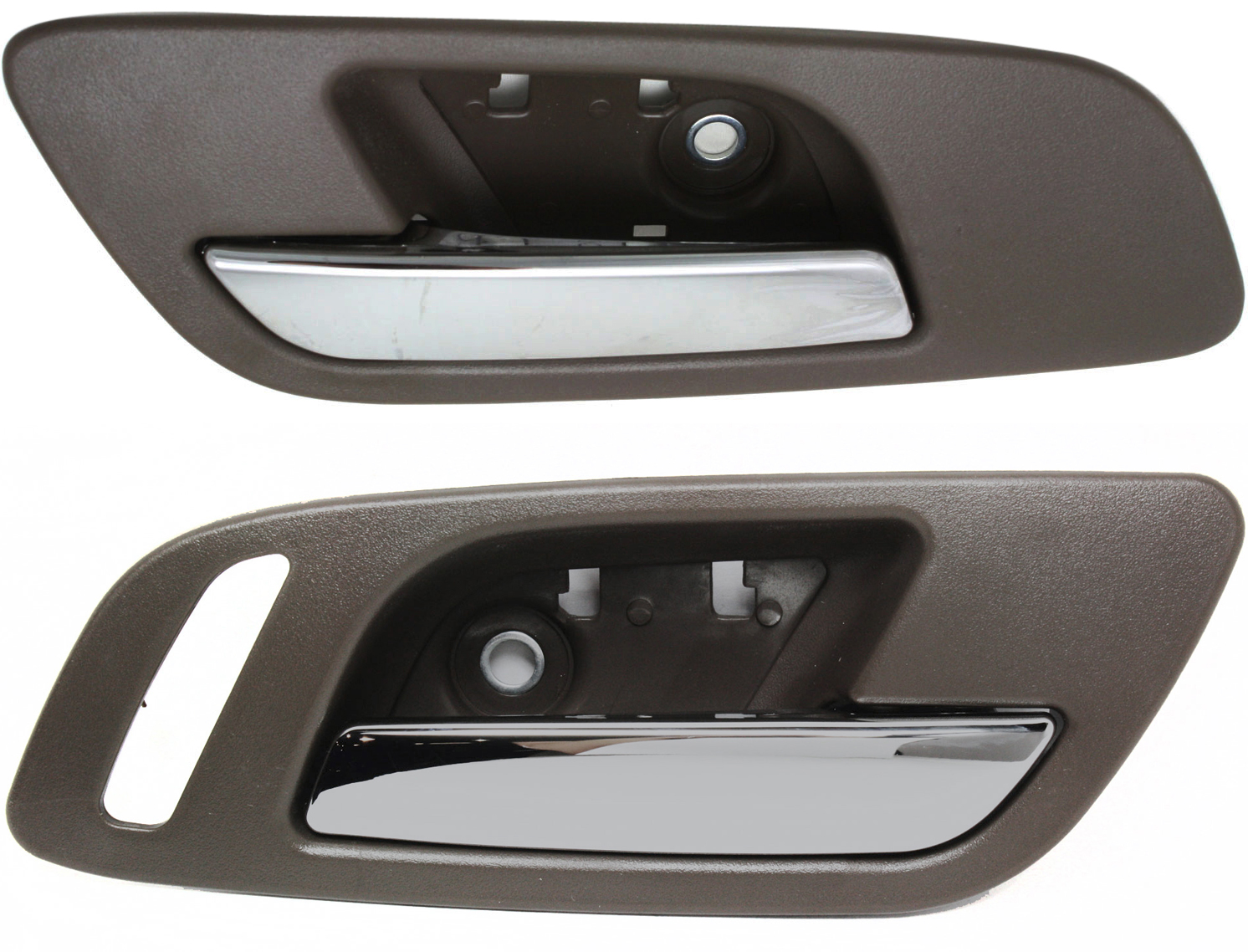AM SILVERADO SIERRA 1500-07-13-2500 HD 3500 HD 07-14 FRONT DOOR HANDLE RH and LH Inside Chrme Lvr and Brwn Hsg. w o Hole Fits 2007 Non Classic SKU SET REPC462322 Partslink GM1353150 OEM 15920698-22855621