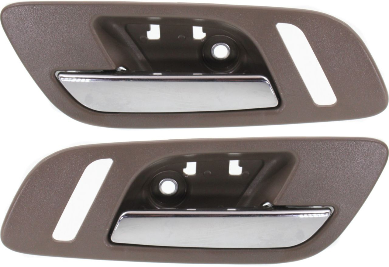 AM SILVERADO SIERRA 1500-07-13-2500 HD 3500 HD 07-14 FRONT DOOR HANDLE RH and LH Inside Chrme Lvr and Brwn Hsg. Fits 2007 Non Classic SKU SET REPC462324 Partslink GM1352150 GM1353150 OEM 22855618-22855621