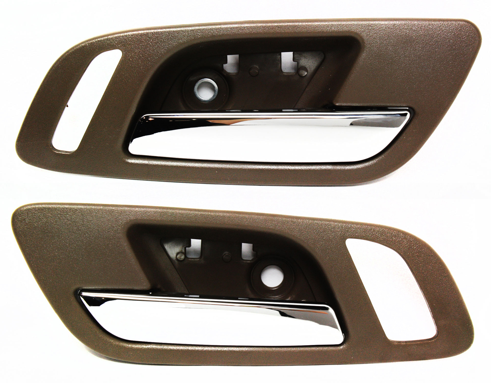 AM SIERRA SILVERADO 07-14 INTERIOR DOOR HANDLE Front RH and LH Chrme Lvr and Brwn Hsg. SKU SET REPC462325 Partslink GM1353150 OEM 22855621-15935952