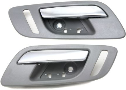 AM SIERRA SILVERADO 07-14 FRONT DOOR HANDLE RH and LH Inside Chrme Lvr and Gray Hsg. Fits 2007 Non Classic SKU SET REPC462330 Partslink IDH010086 OEM 22855628-22855622
