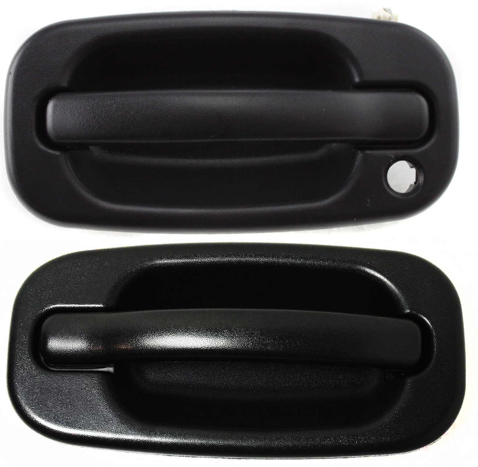 AM SILVERADO SIERRA 99-06 FRONT EXTERIOR DOOR HANDLE RH AND LH Textured Black RH w o Key Hole LH w Key Hole SKU SET REPC462353 Partslink GM1310129 GM1311143 OEM 15182406-25942272-19356468-150